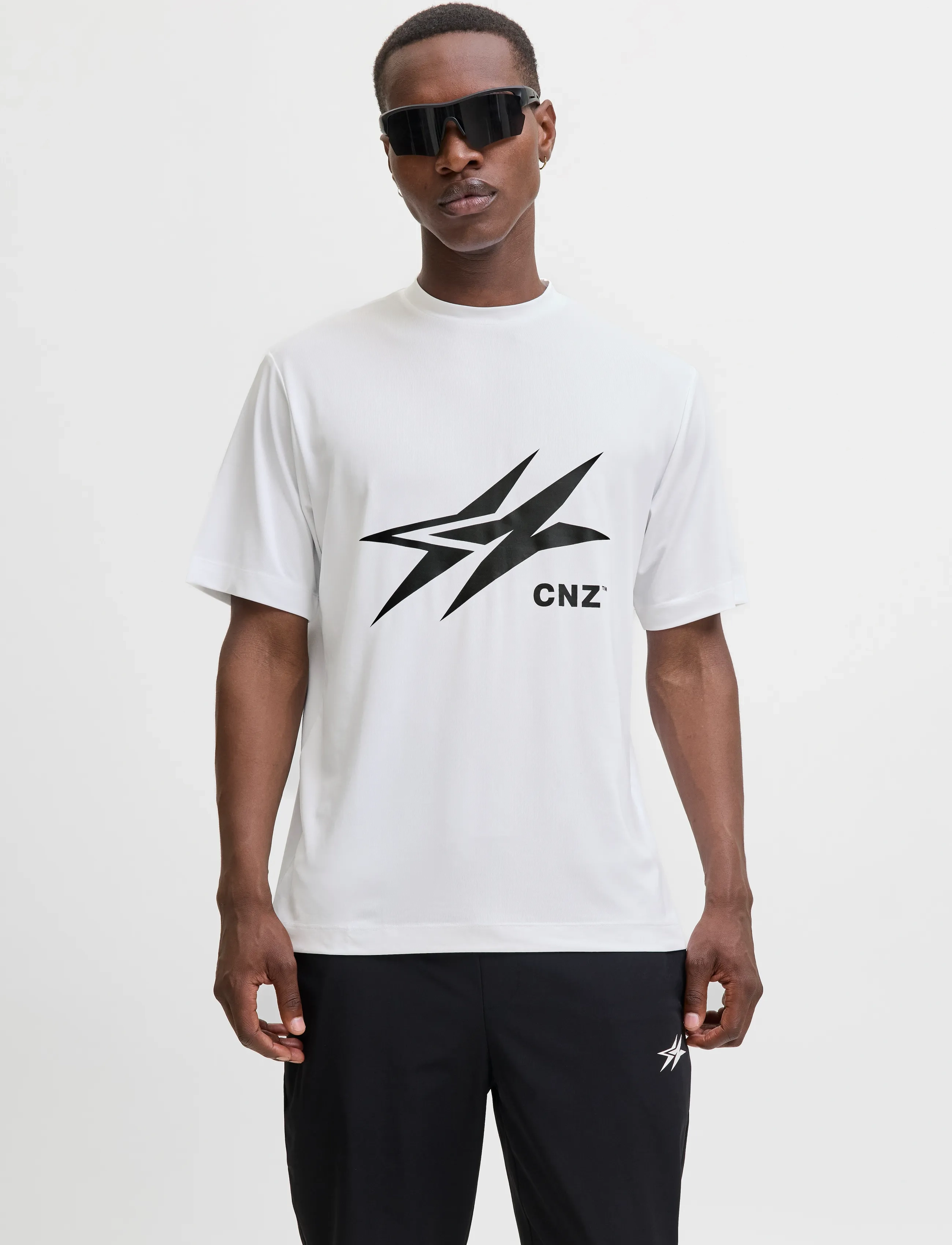 Jack & Jones Jcocnzamsterdam Logo T-Shirt, M, White, T-Shirts > Kortærmede, Herre