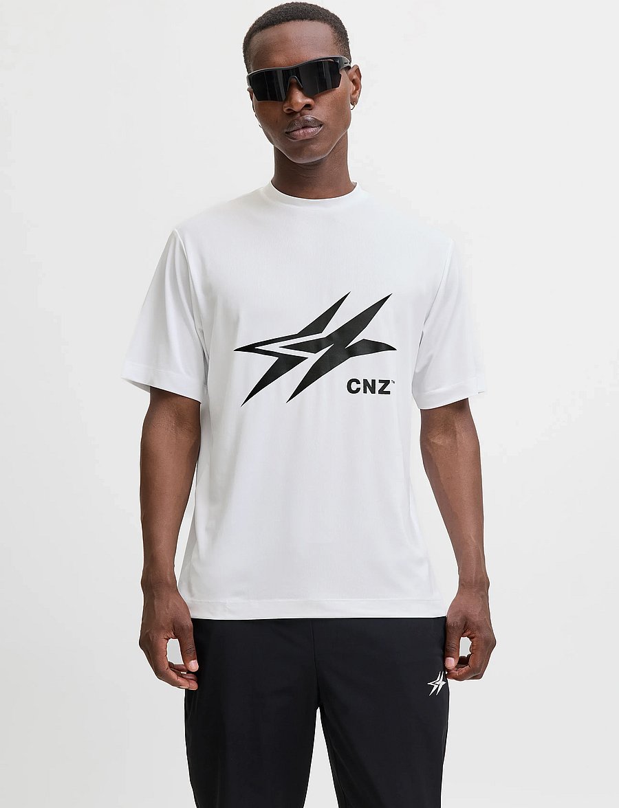 Jack & Jones - JCOCNZAMSTERDAM LOGO T-SHIRT - kurzärmelige t-shirts - bright white - 0