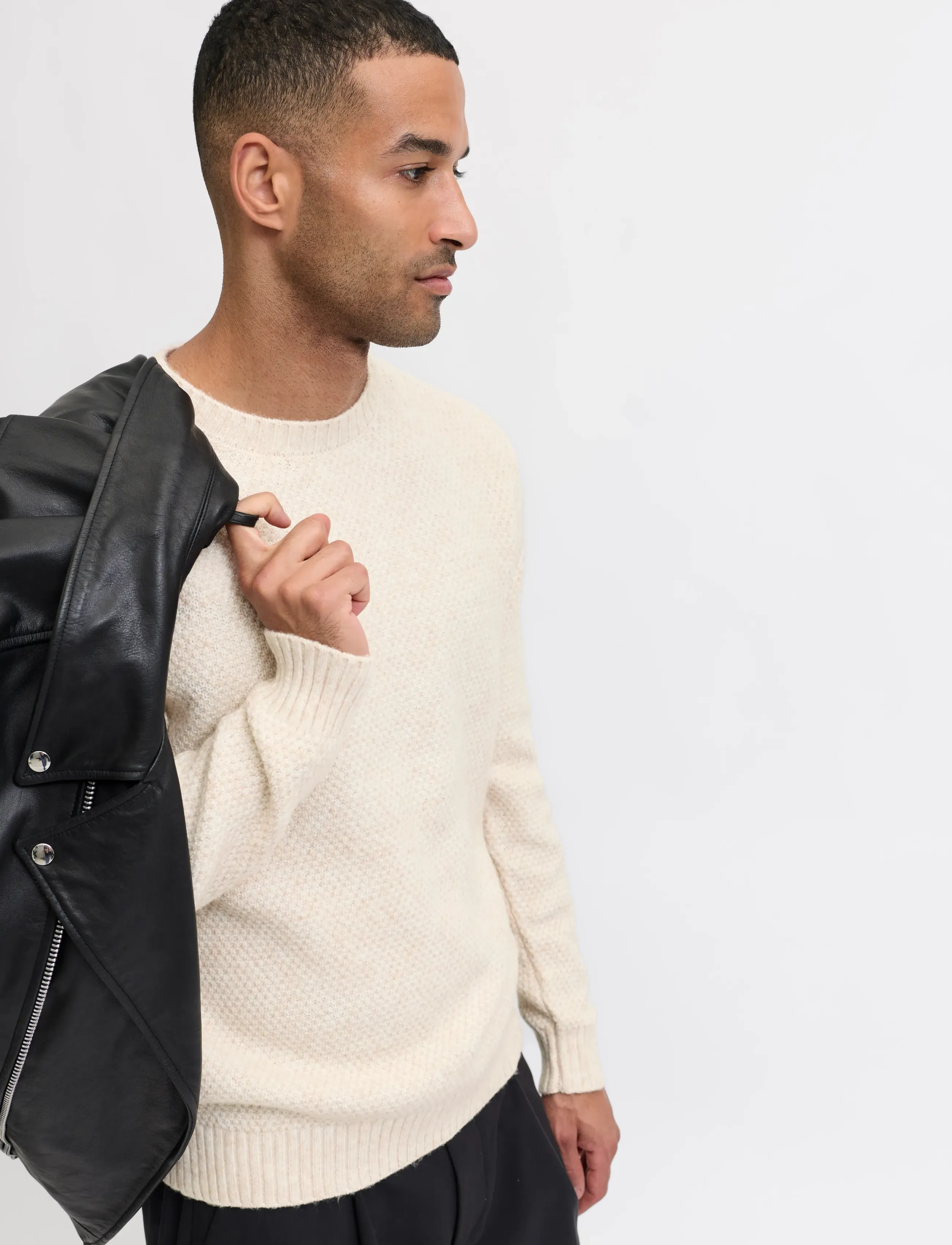 Jack & Jones - JPRBLAWILSON KNIT CREW NECK STYD AW25 - rundhals - cloud dancer - 5