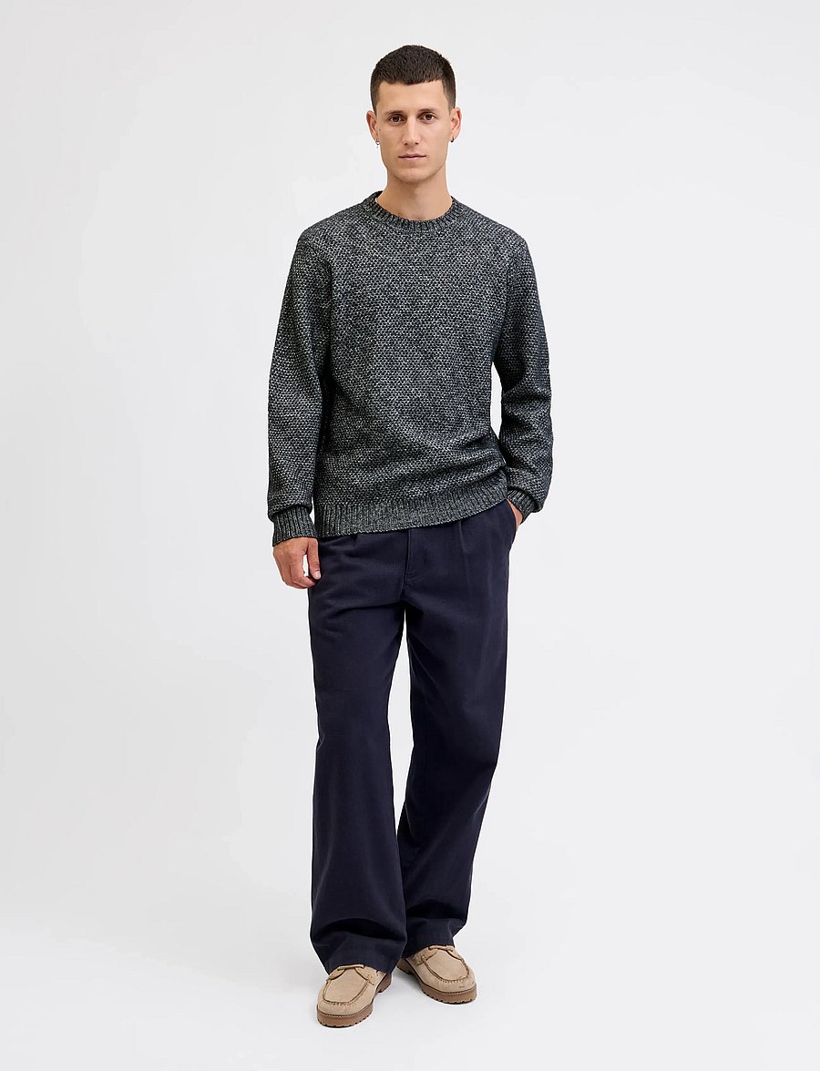 Jack & Jones - JPRBLAWILSON KNIT CREW NECK STYD AW25 - rund hals - night sky - 4