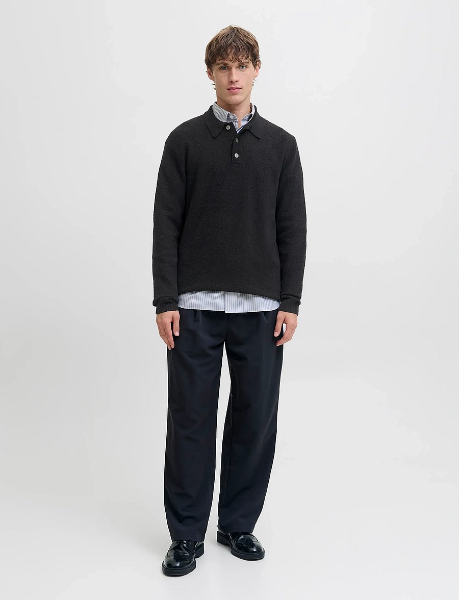 Jack & Jones - JPRBLAMAVERICK KNIT PACK BF LN - poloer i strik med lange ærmer - black - 3