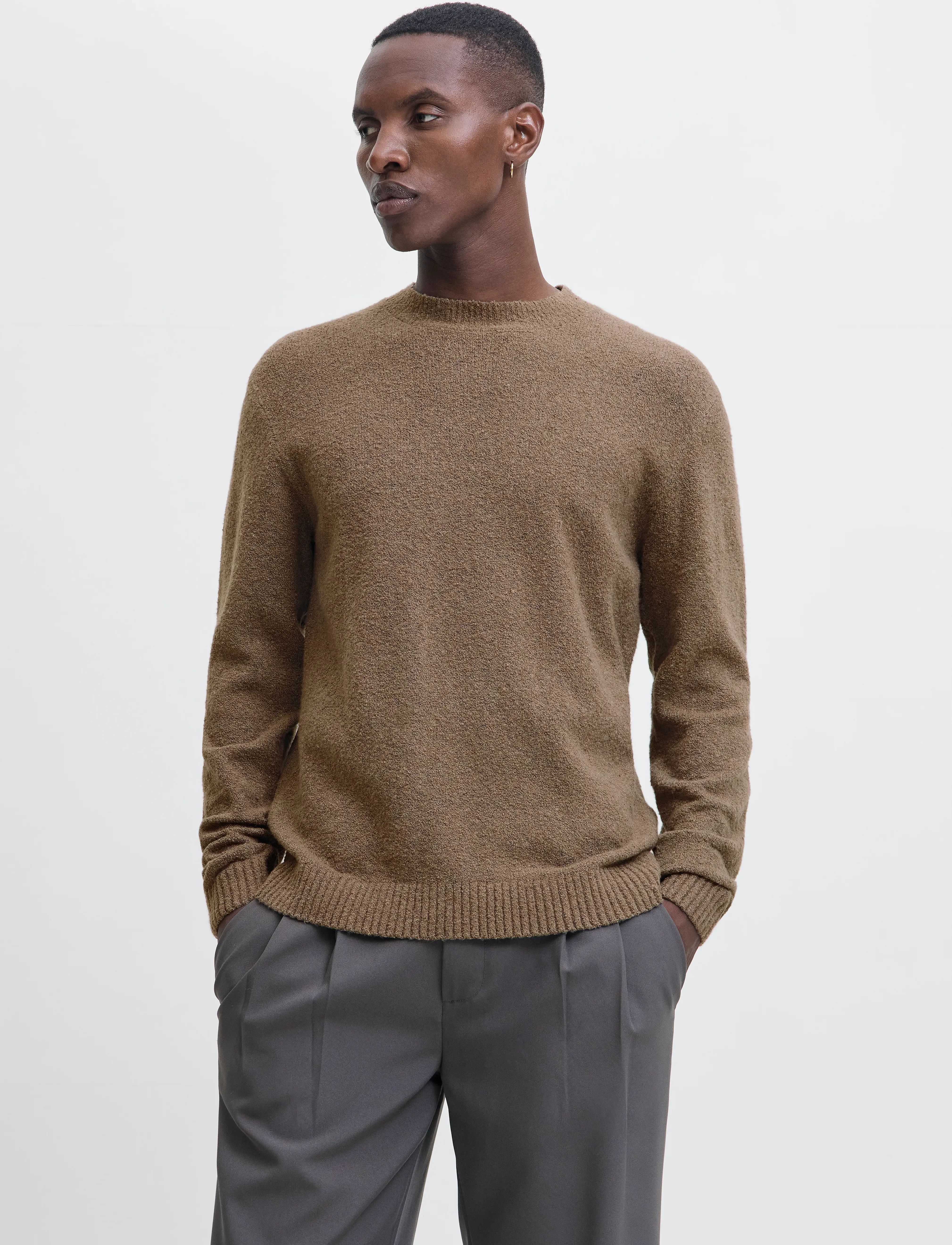 Jack & Jones Jprblamaverick Knit Pack Bf Ln, Mænd, Strikpolo, Brun, Str: S