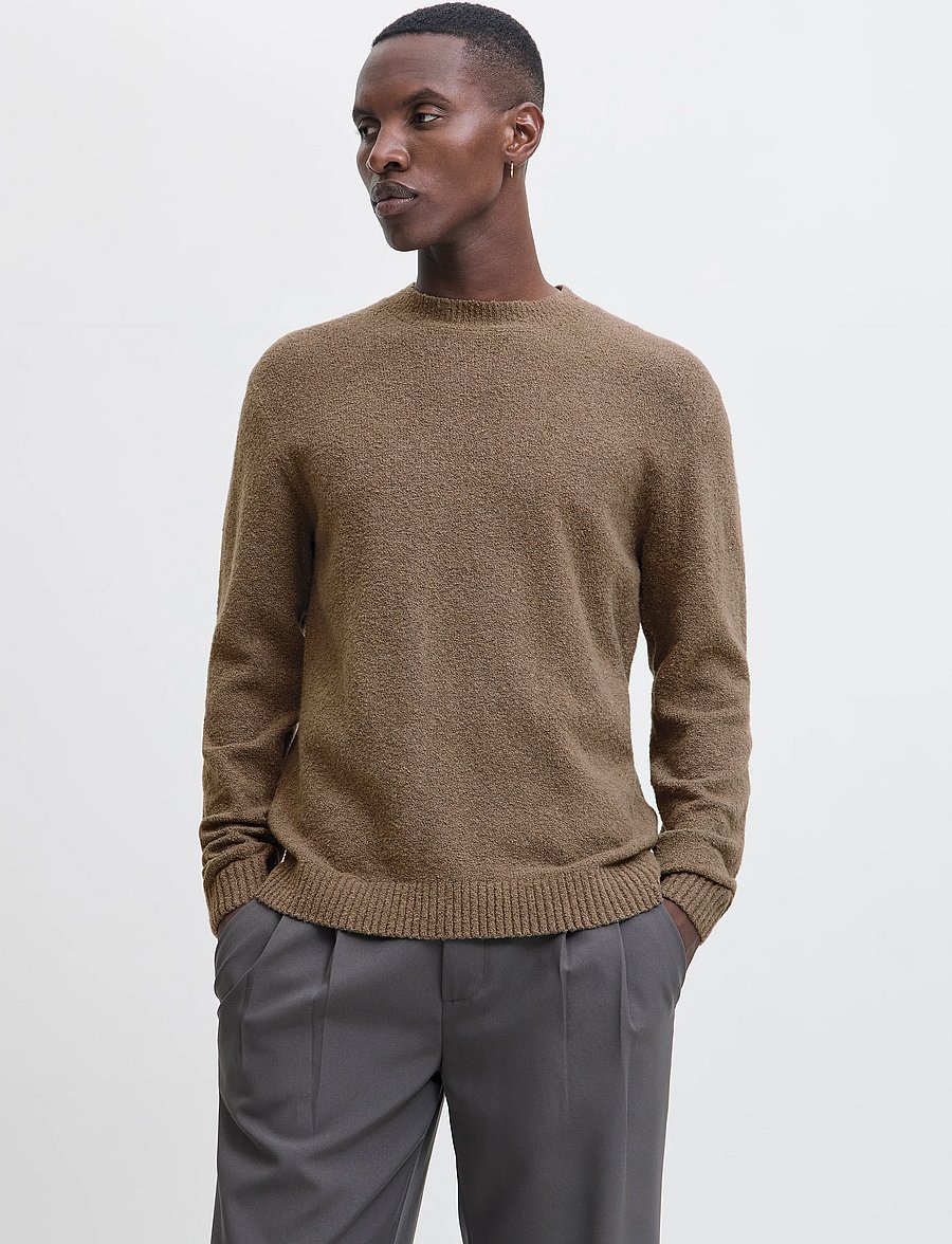 Jack & Jones - JPRBLAMAVERICK KNIT PACK BF LN - trikotažiniai polo marškinėliai ilgomis rankovėmis - brindle - 0