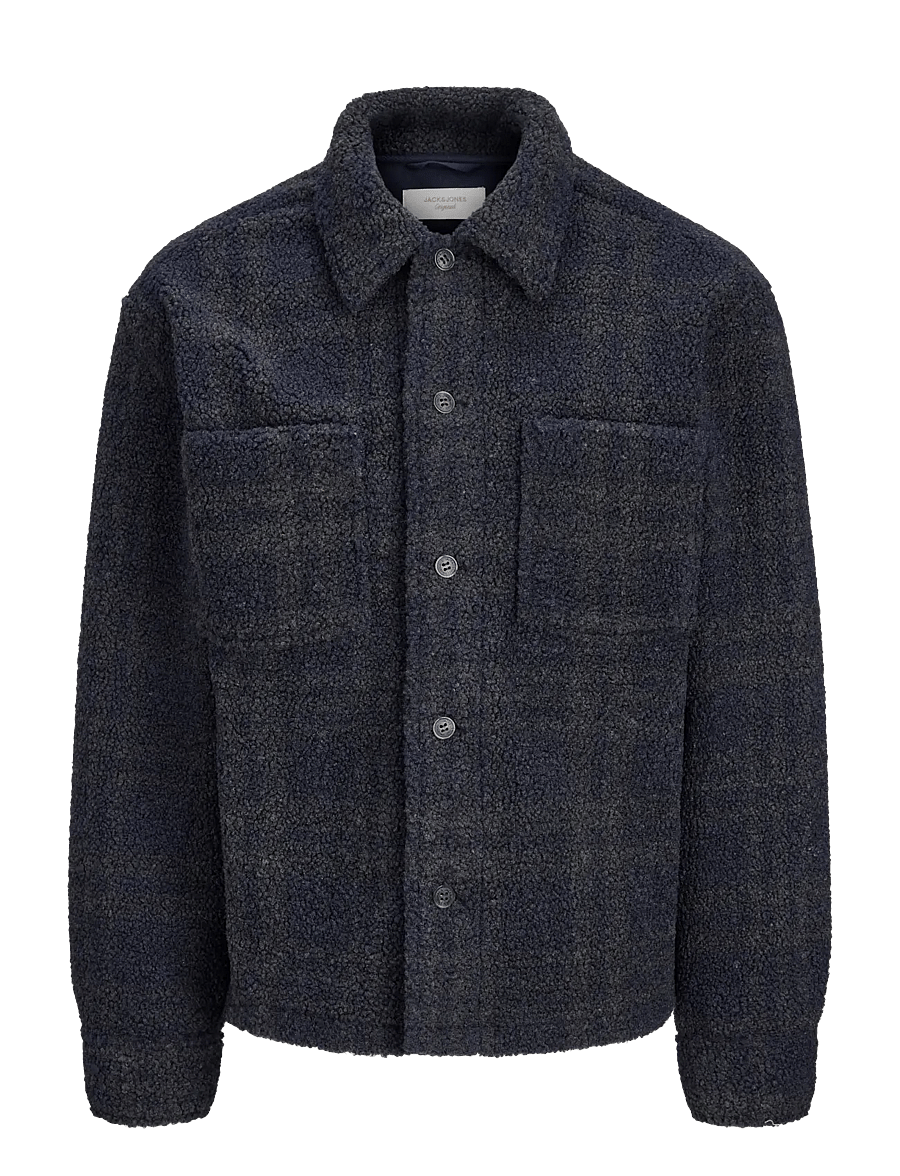 Jack & Jones - JORBLEECKER TEDDY OVERSHIRT LS - navy blazer - 0