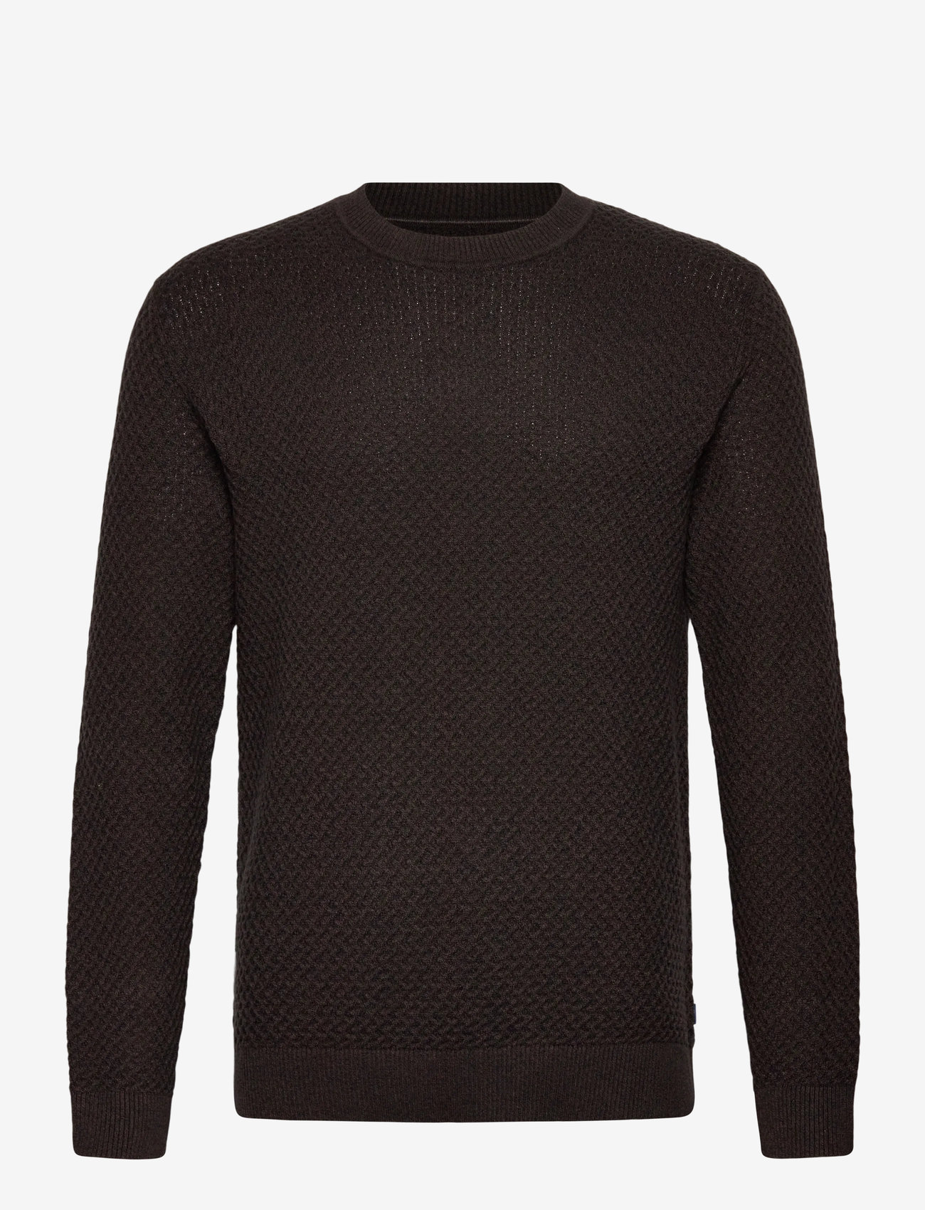Jack & Jones - JPRBLUBARKLEY KNIT CREW NECK CH LN - rund hals - chocolate brown - 1