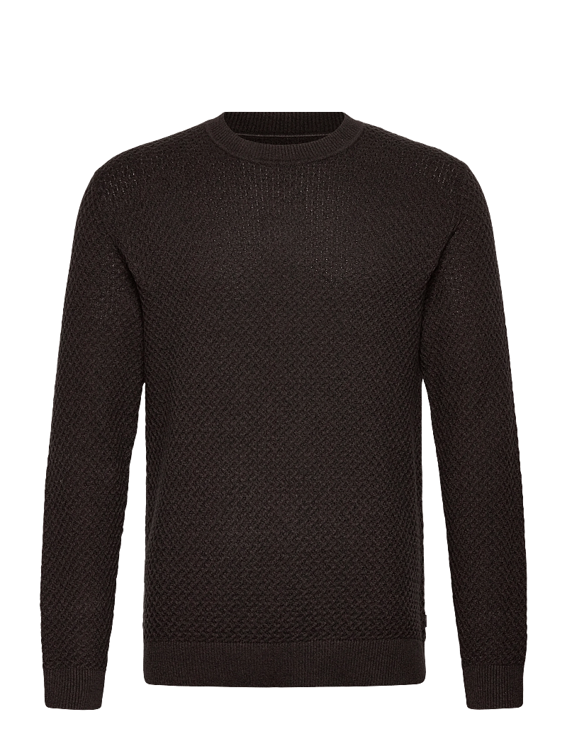 Jack & Jones - JPRBLUBARKLEY KNIT CREW NECK CH LN - rundhals - chocolate brown - 1