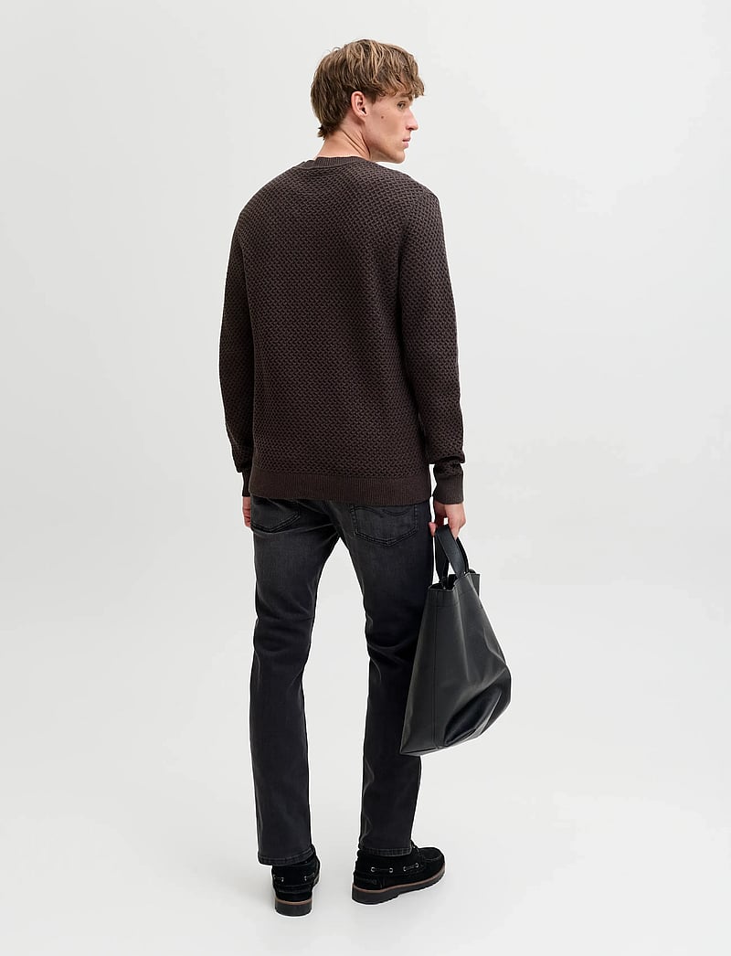 Jack & Jones - JPRBLUBARKLEY KNIT CREW NECK CH LN - rundhals - chocolate brown - 3