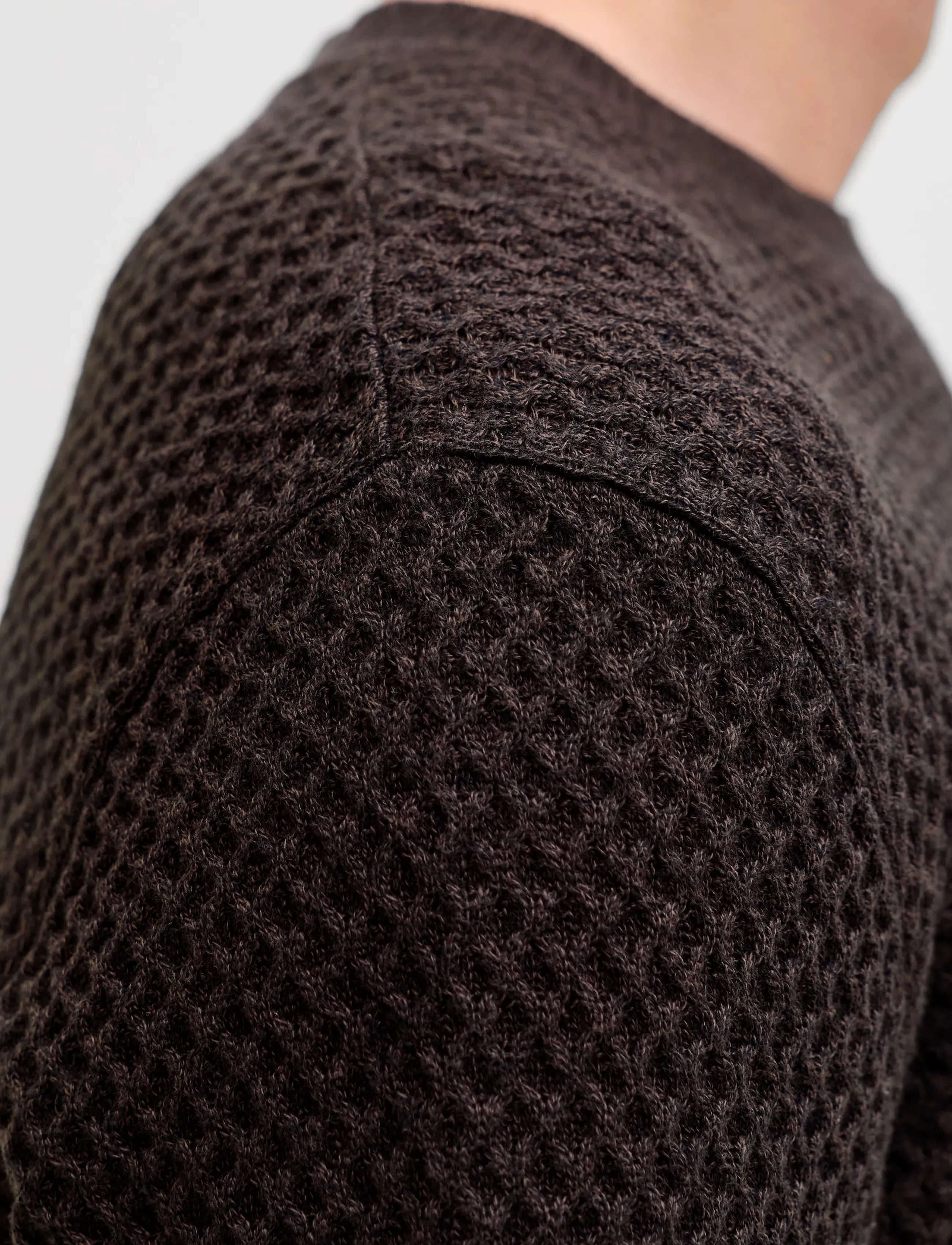 Jack & Jones - JPRBLUBARKLEY KNIT CREW NECK CH LN - pulls col rond - chocolate brown - 4