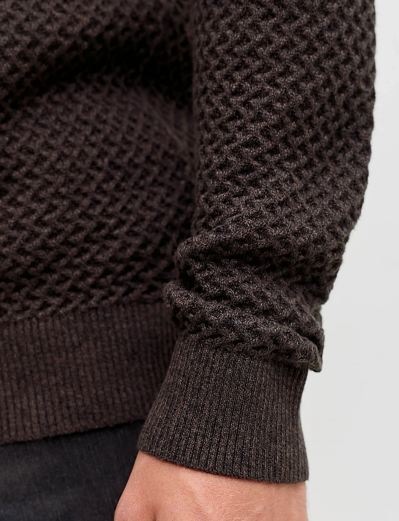 Jack & Jones - JPRBLUBARKLEY KNIT CREW NECK CH LN - rundhals - chocolate brown - 5