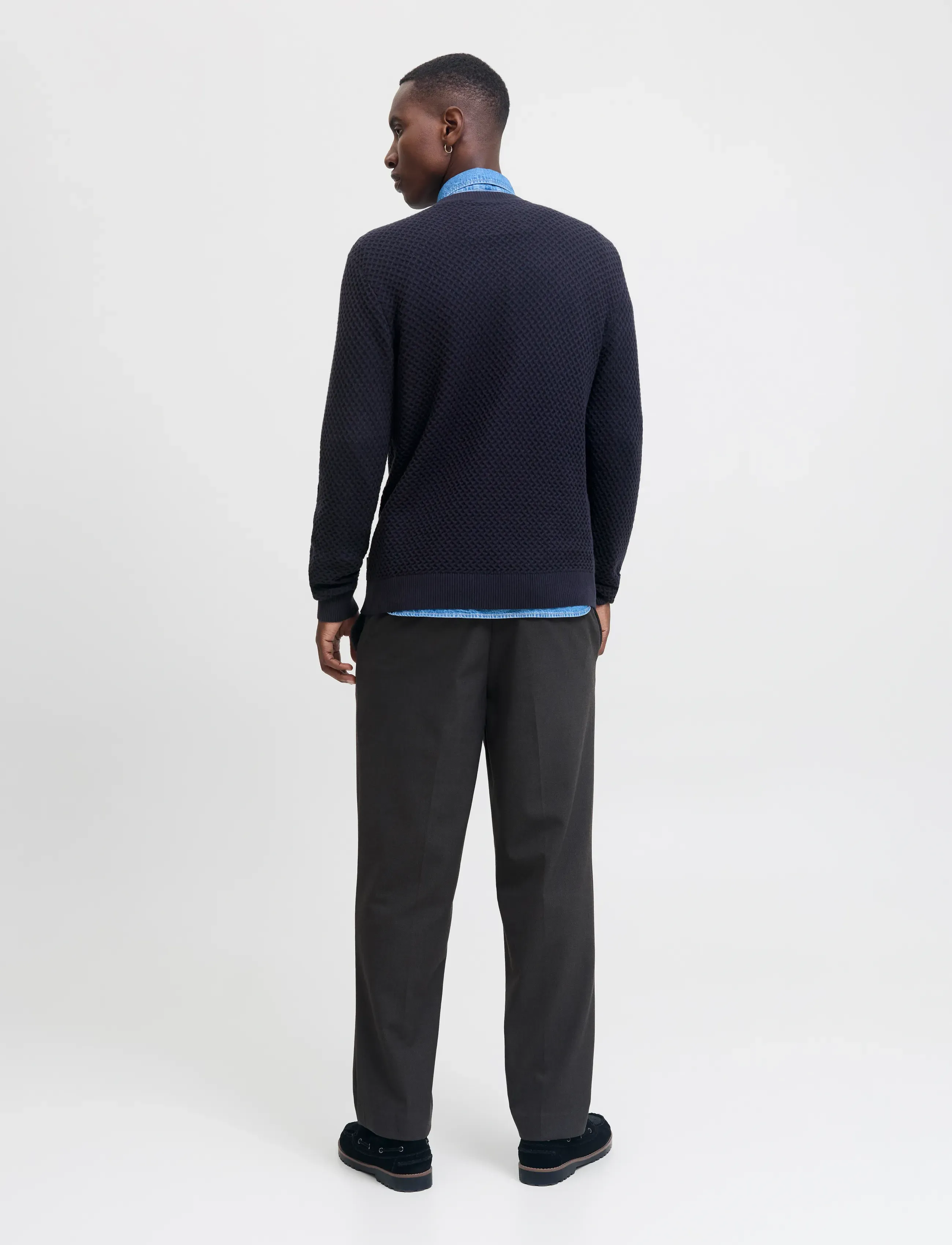 Jack & Jones - JPRBLUBARKLEY KNIT CREW NECK CH LN - rundhals - night sky - 3