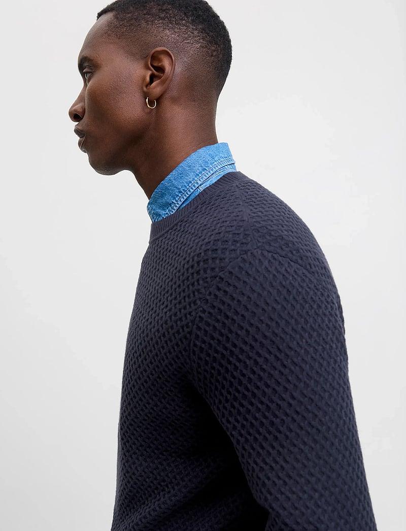 Jack & Jones - JPRBLUBARKLEY KNIT CREW NECK CH LN - rundhals - night sky - 5