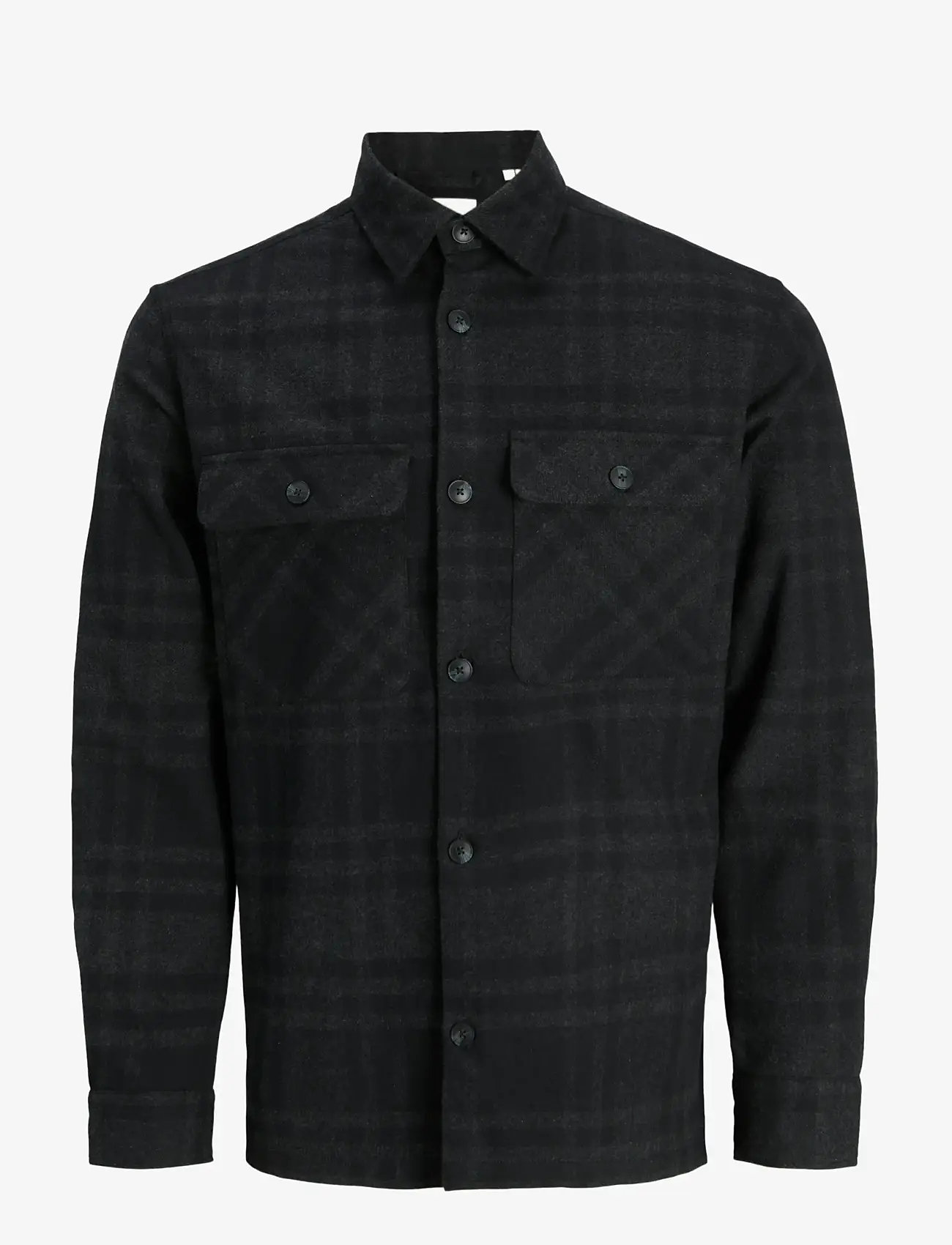 Jack & Jones - JPRRAYLE MELANGE CHECK L/S OVERSHIRT SN - kolekcijas - black beauty - 1