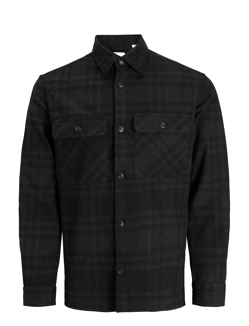 Jack & Jones - JPRRAYLE MELANGE CHECK L/S OVERSHIRT SN - kolekcijas - black beauty - 1