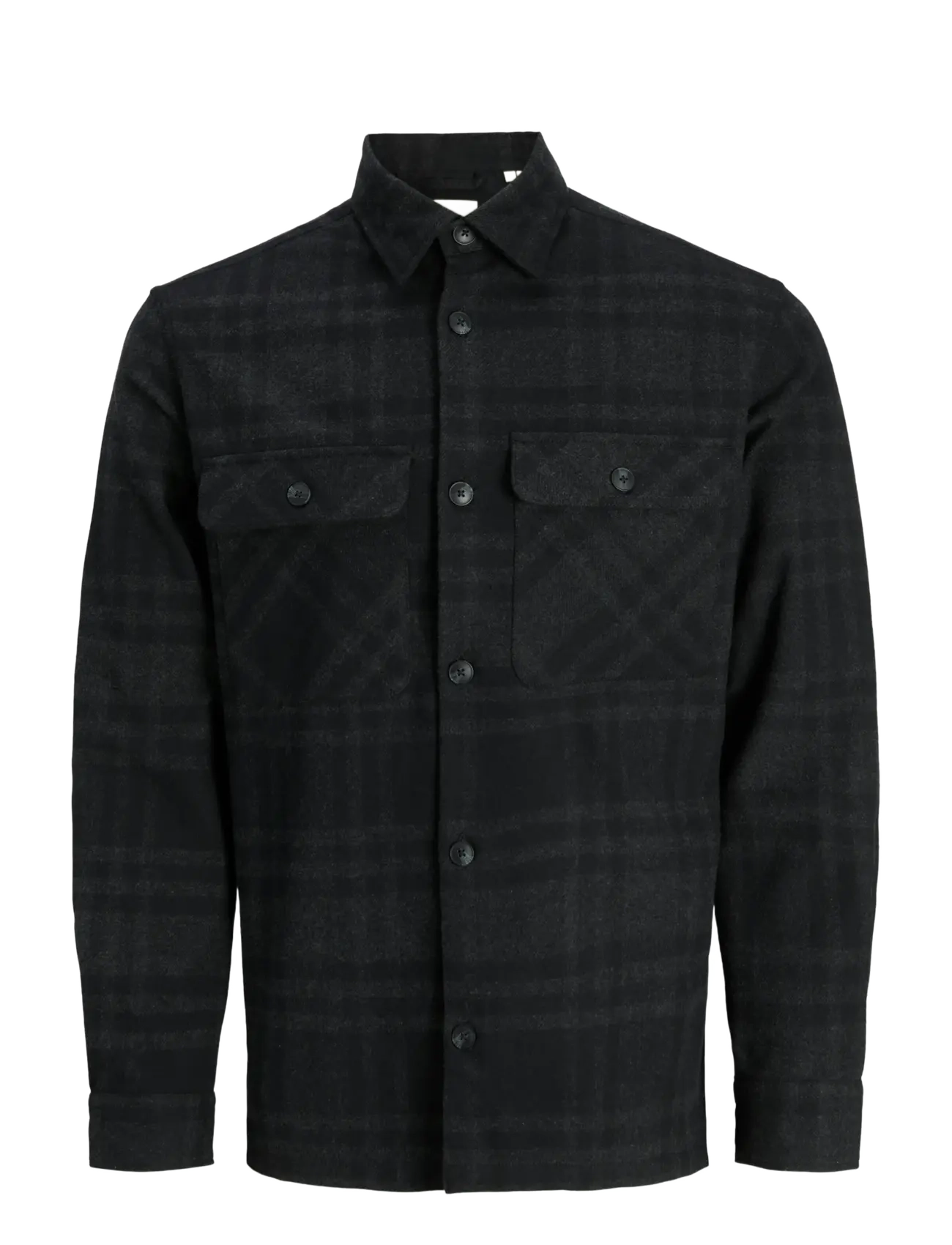 Jack & Jones JPRRAYLE MELANGE CHECK L/S OVERSHIRT SN - Overshirts - BLACK BEAUTY / black