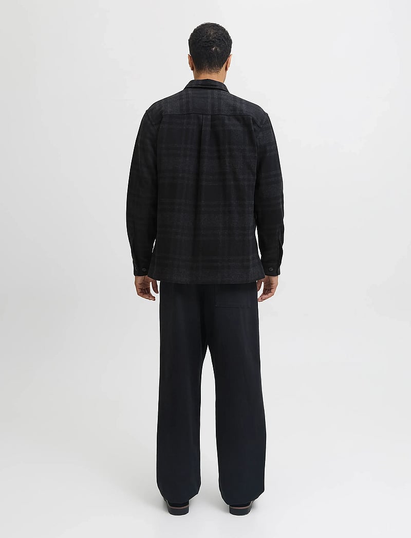 Jack & Jones - JPRRAYLE MELANGE CHECK L/S OVERSHIRT SN - kolekcijas - black beauty - 2