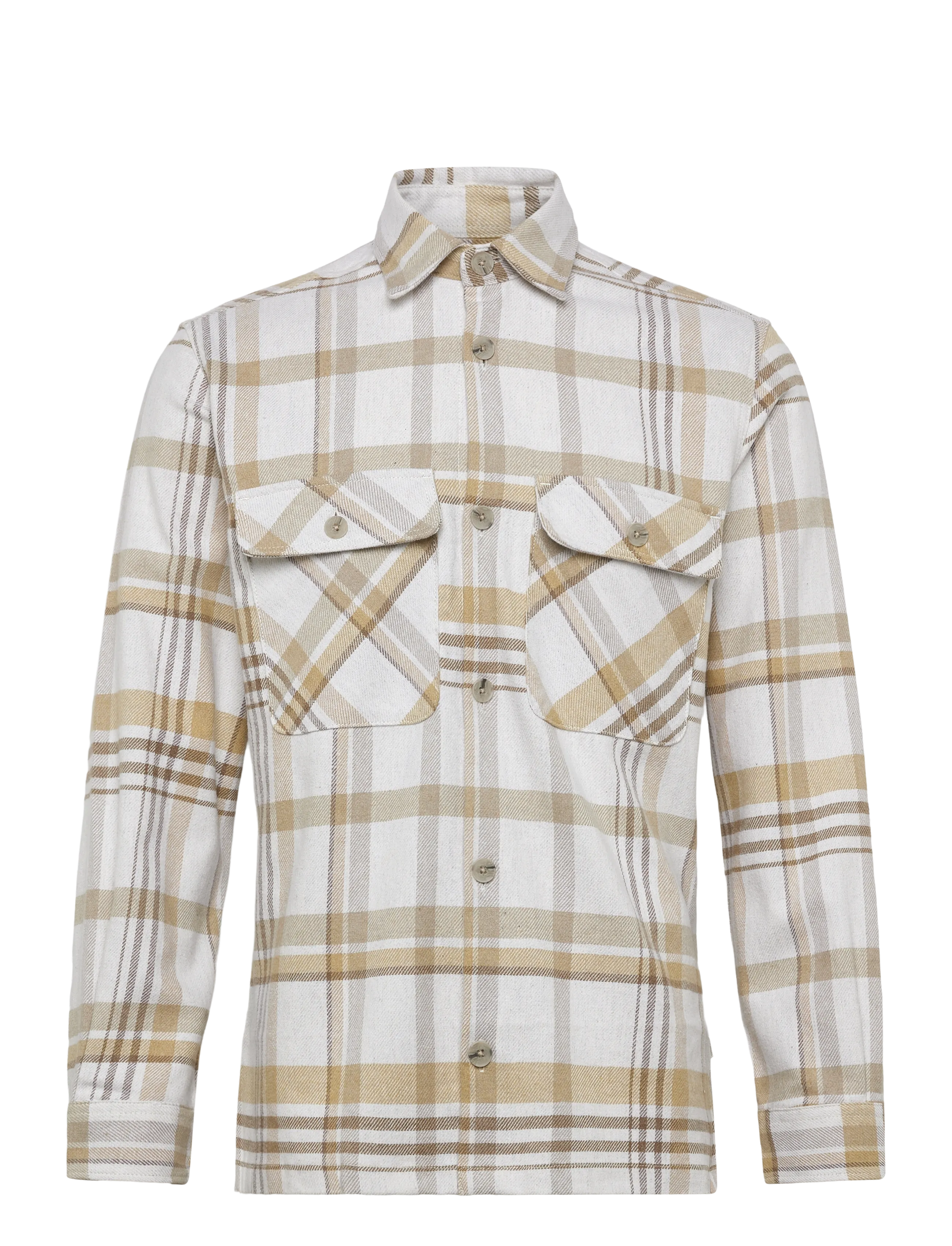 Jack & Jones JPRRAYLE MELANGE CHECK L/S OVERSHIRT SN - Deals - CLOUD CREAM / cream