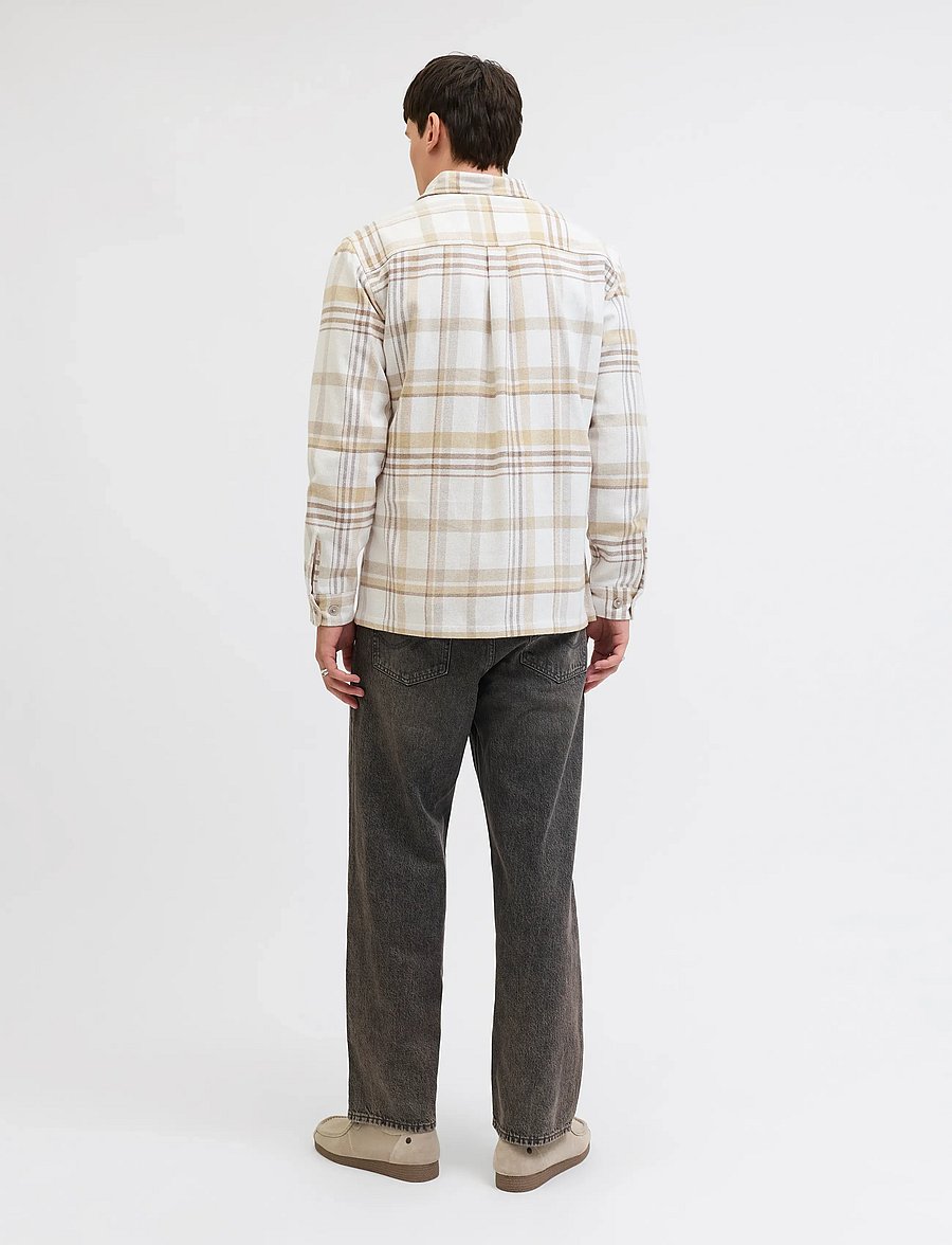 Jack & Jones - JPRRAYLE MELANGE CHECK L/S OVERSHIRT SN - kolekcijos - cloud cream - 3