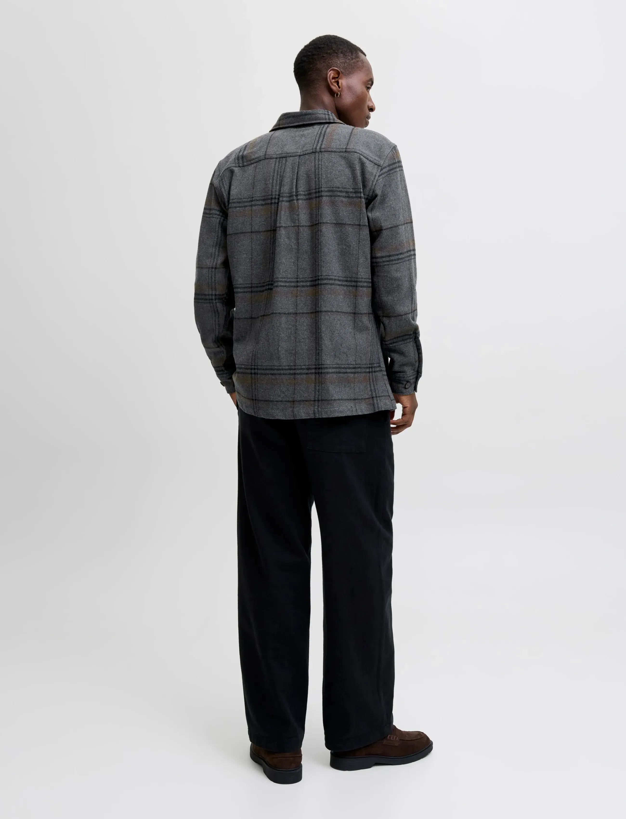 Jack & Jones - JPRRAYLE MELANGE CHECK L/S OVERSHIRT SN - kolekcje - dark grey - 2
