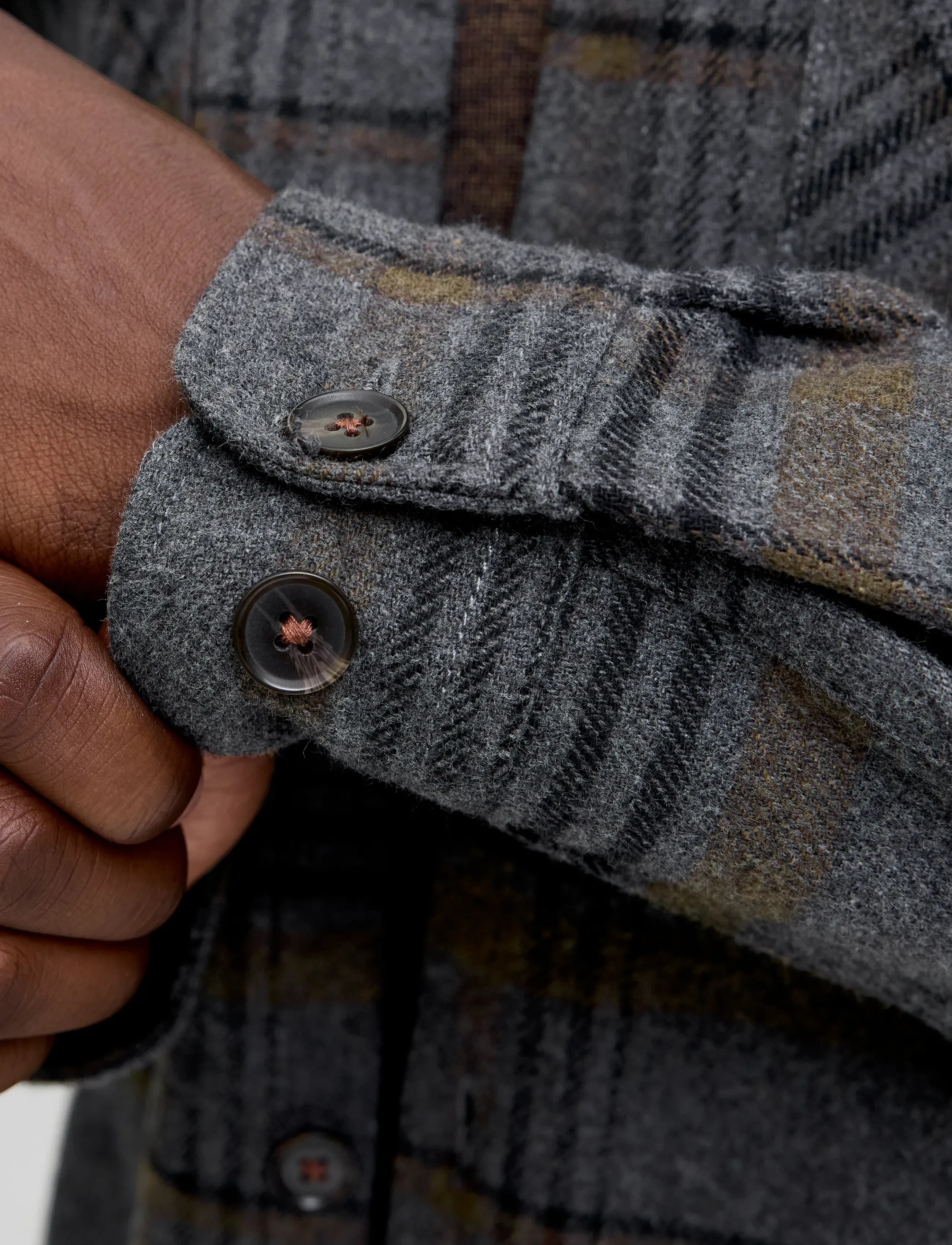 Jack & Jones - JPRRAYLE MELANGE CHECK L/S OVERSHIRT SN - kolekcje - dark grey - 5
