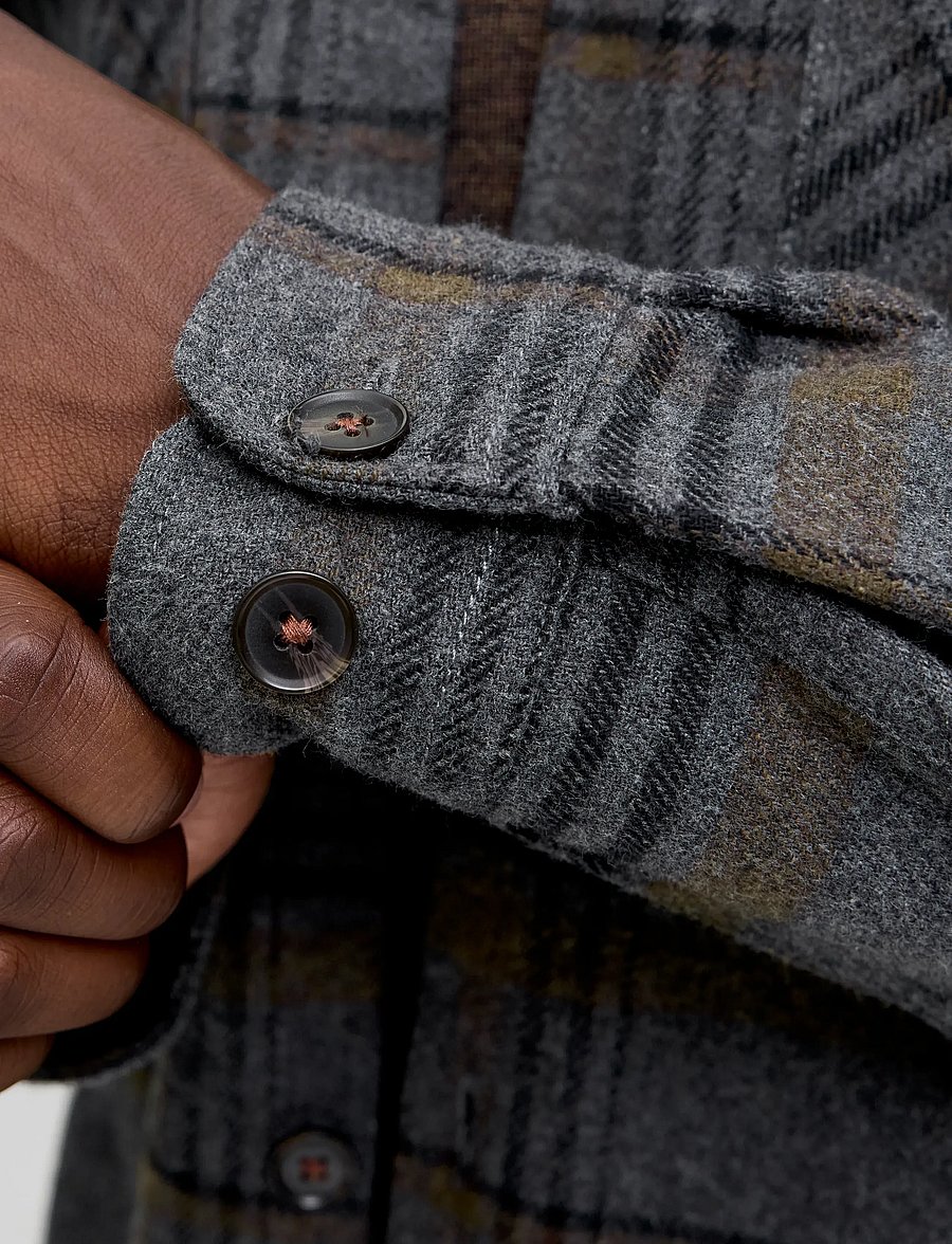 Jack & Jones - JPRRAYLE MELANGE CHECK L/S OVERSHIRT SN - kolekcje - dark grey - 5