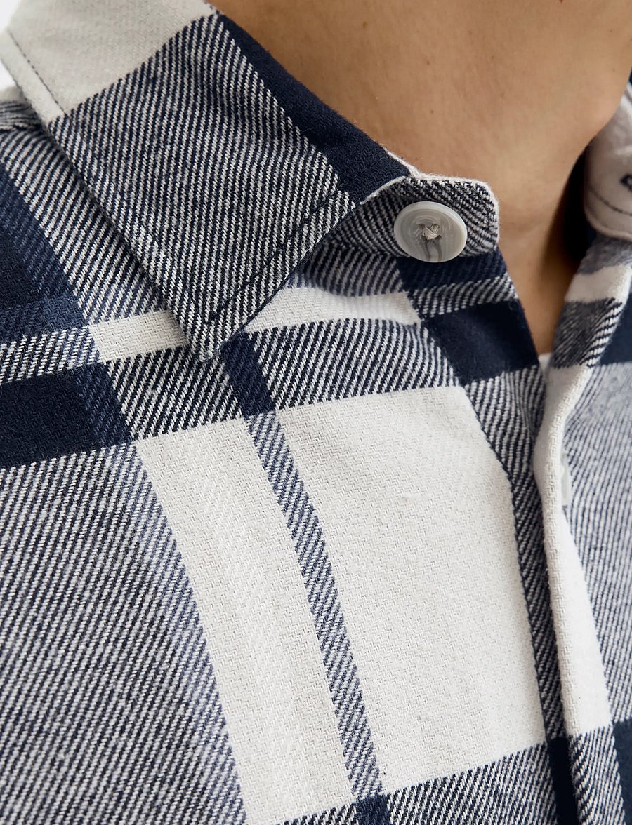 Jack & Jones - JPRRAYLE MELANGE CHECK L/S OVERSHIRT SN - kollektioner - dark navy - 3