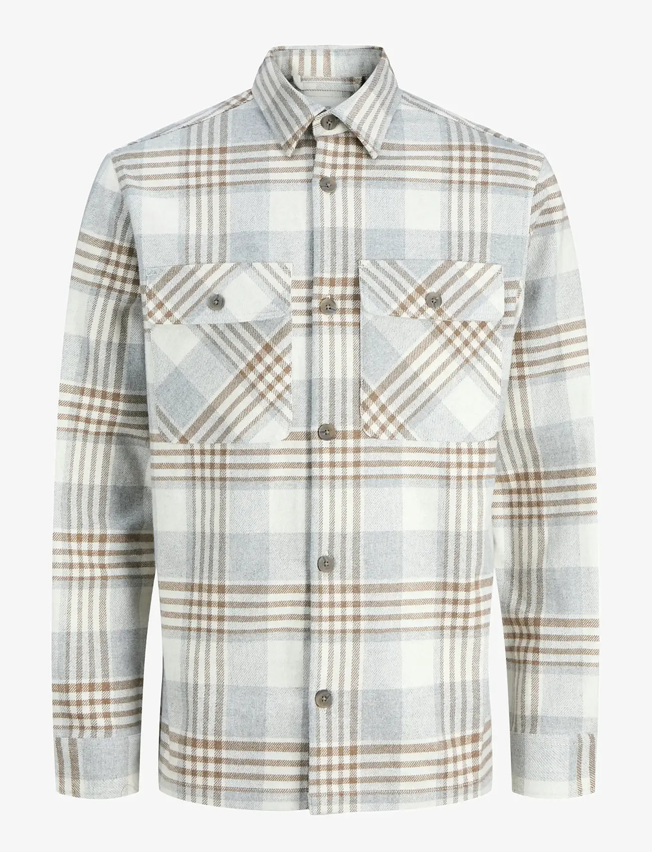 Jack & Jones - JPRRAYLE MELANGE CHECK L/S OVERSHIRT SN - kollektioner - ermine - 1
