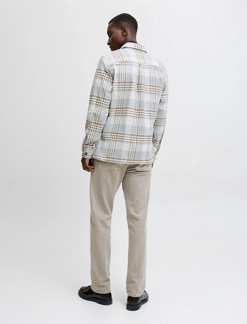 Jack & Jones - JPRRAYLE MELANGE CHECK L/S OVERSHIRT SN - kollektioner - ermine - 2