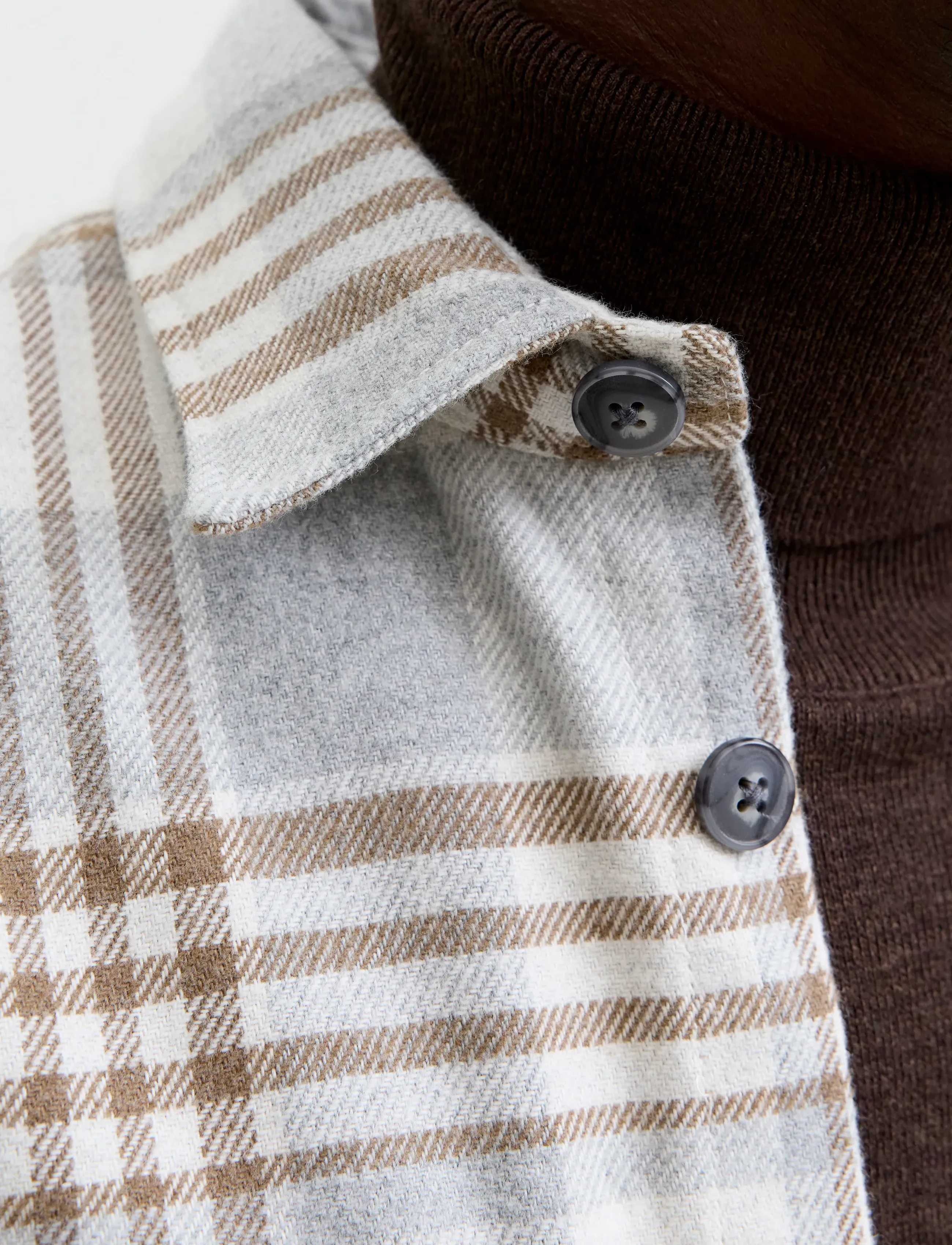 Jack & Jones - JPRRAYLE MELANGE CHECK L/S OVERSHIRT SN - collections - ermine - 4