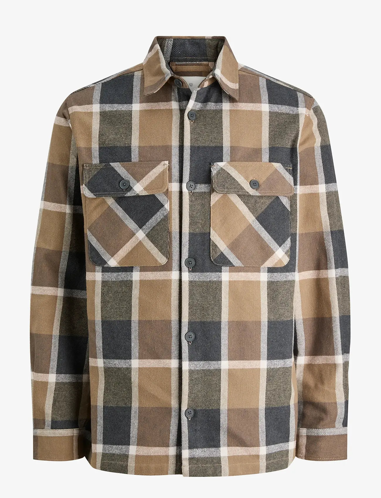 Jack & Jones - JPRRAYLE MELANGE CHECK L/S OVERSHIRT SN - kollektsioonid - malt ball - 1