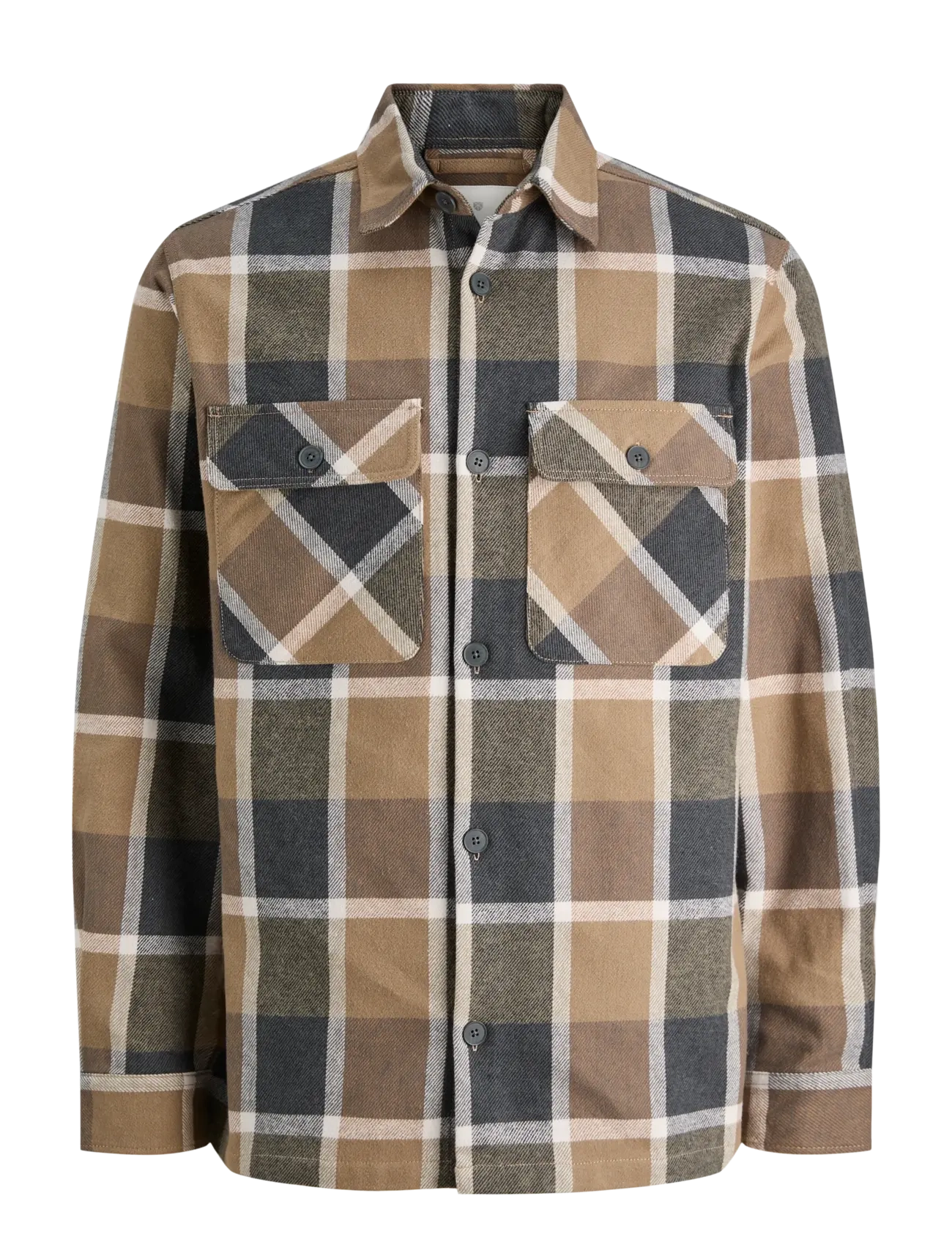 Jack & Jones JPRRAYLE MELANGE CHECK L/S OVERSHIRT SN - Jack & Jones - MALT BALL / multi