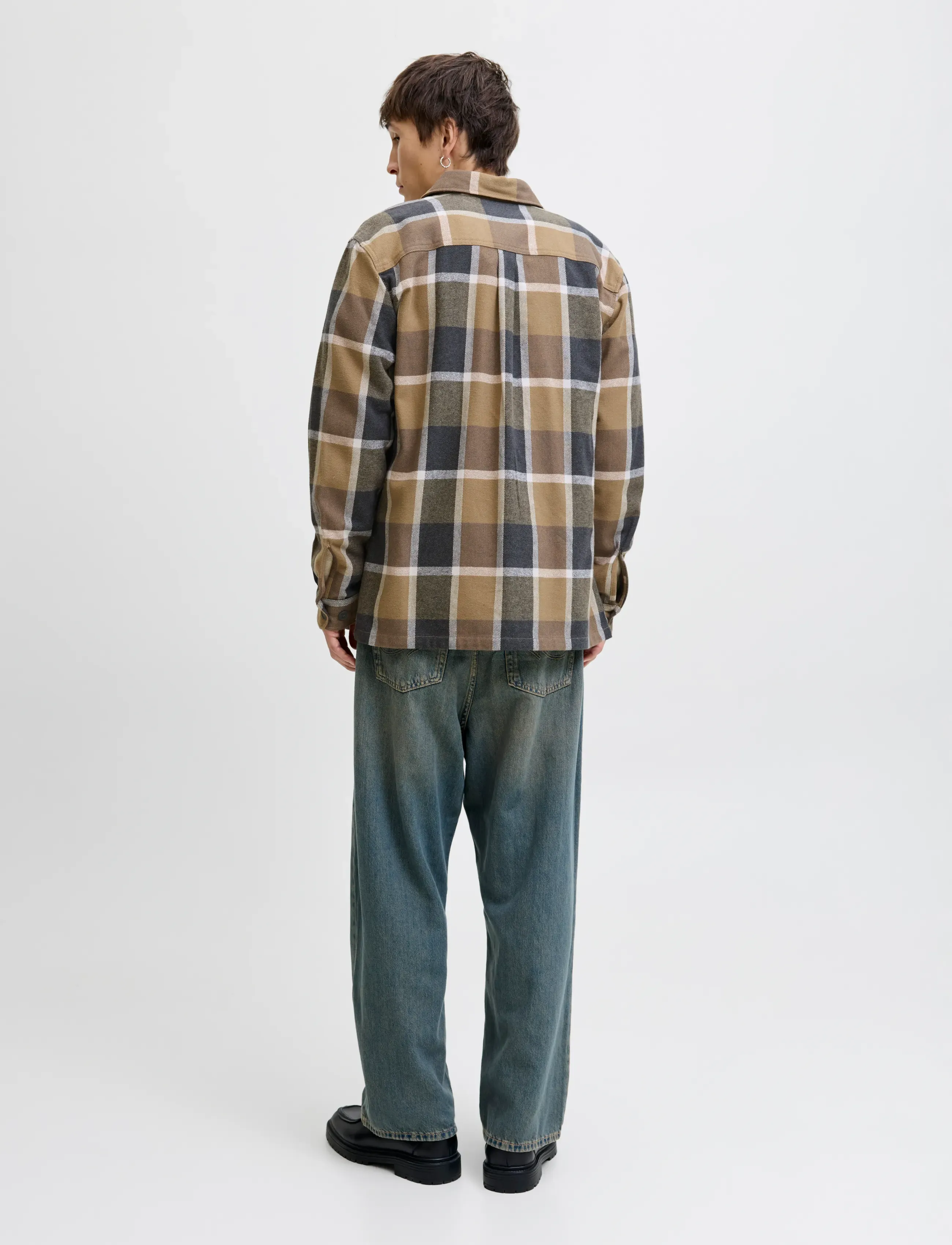Jack & Jones - JPRRAYLE MELANGE CHECK L/S OVERSHIRT SN - collections - malt ball - 2