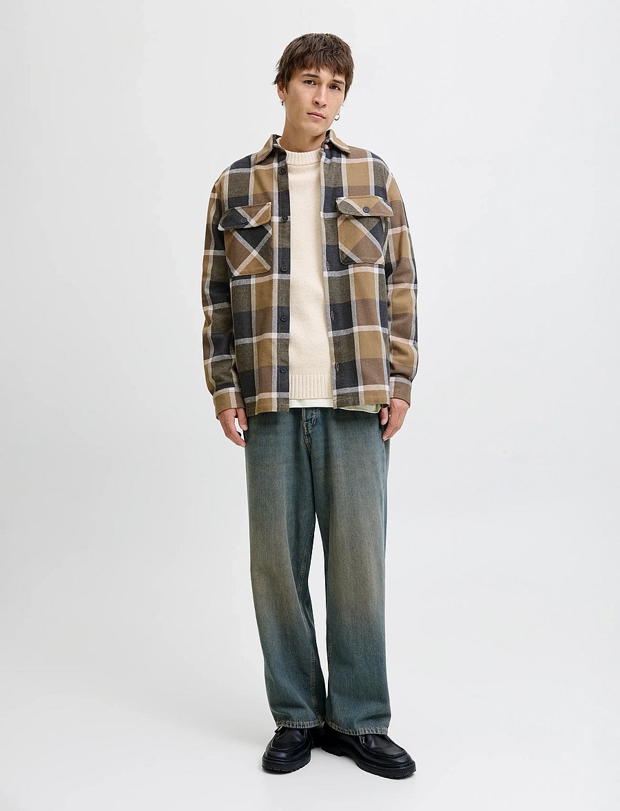 Jack & Jones - JPRRAYLE MELANGE CHECK L/S OVERSHIRT SN - kollektioner - malt ball - 3