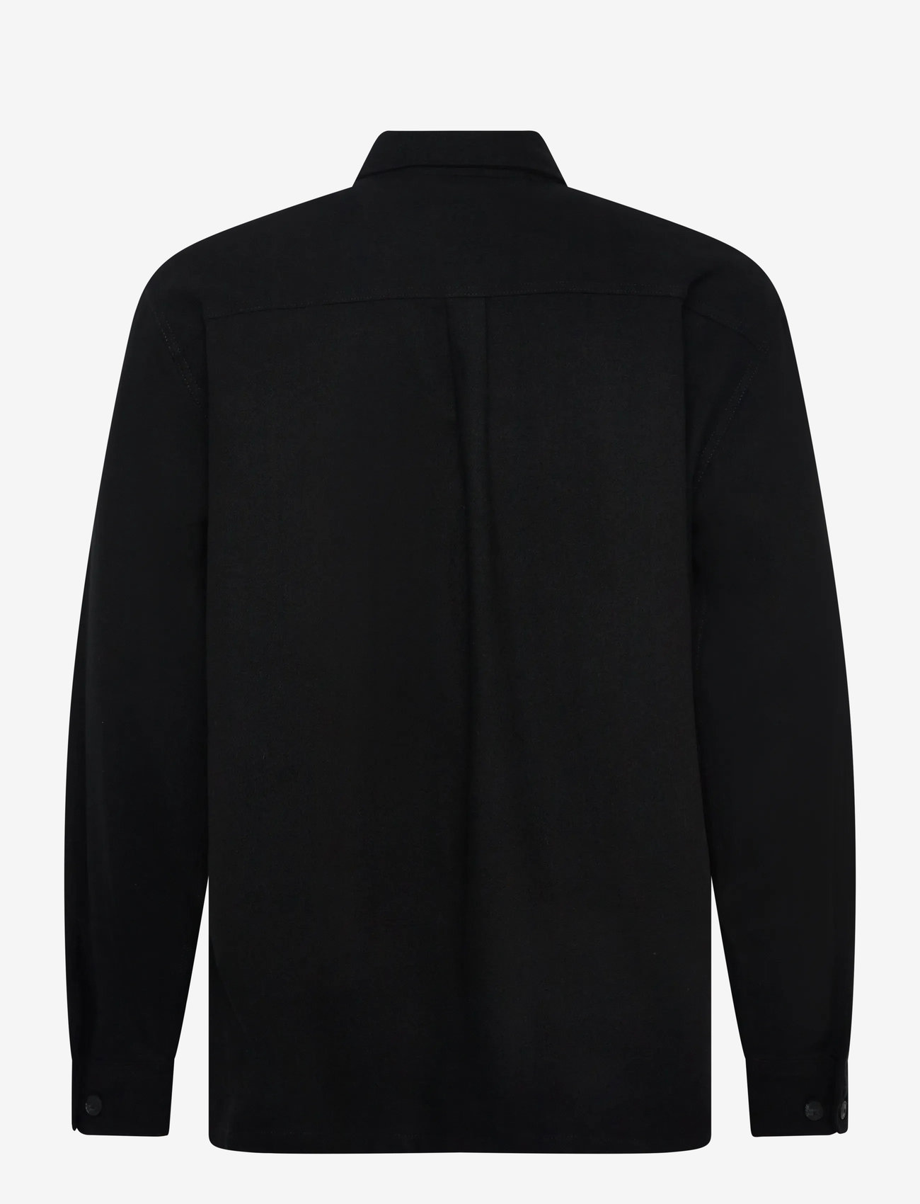 Jack & Jones - JPRRAYLE MELANGE SOLID L/S OVERSHIRT SN - efterårstøj - black beauty - 1