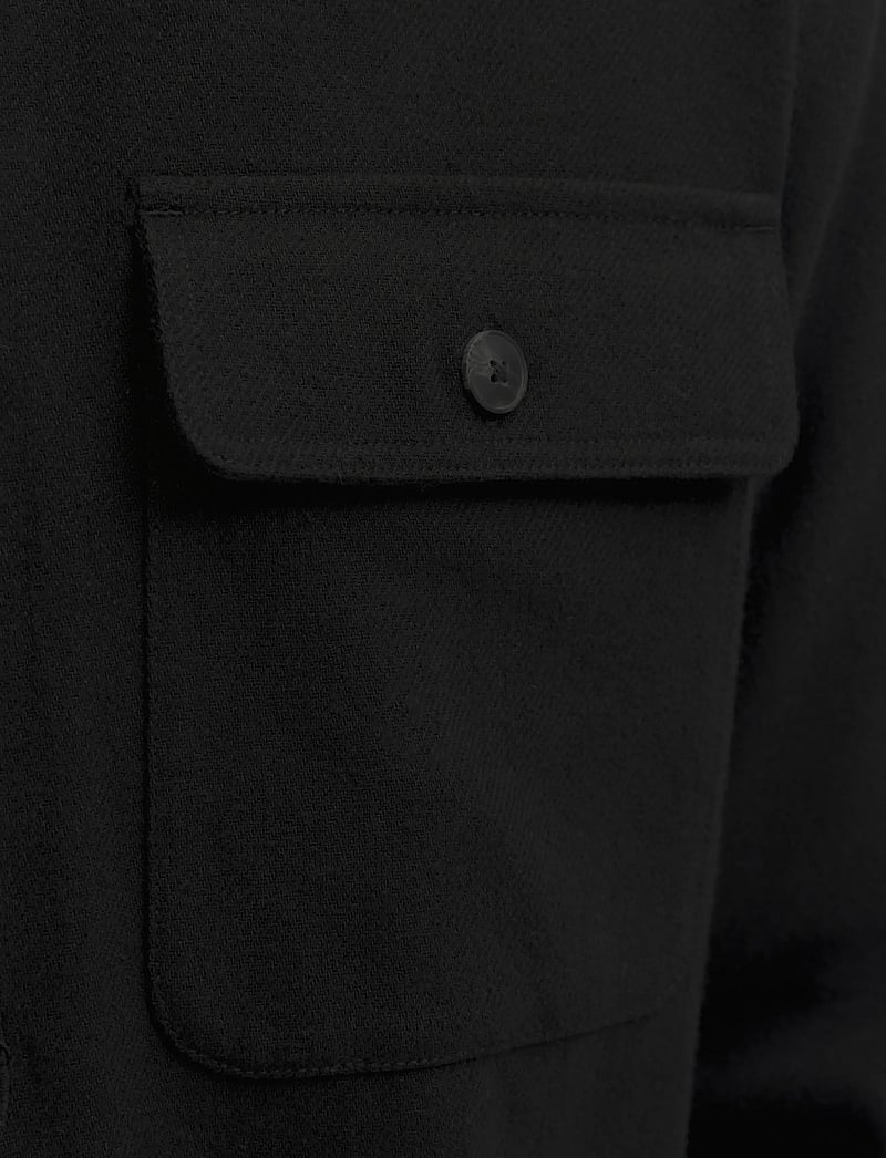 Jack & Jones - JPRRAYLE MELANGE SOLID L/S OVERSHIRT SN - kollektionen - black beauty - 5