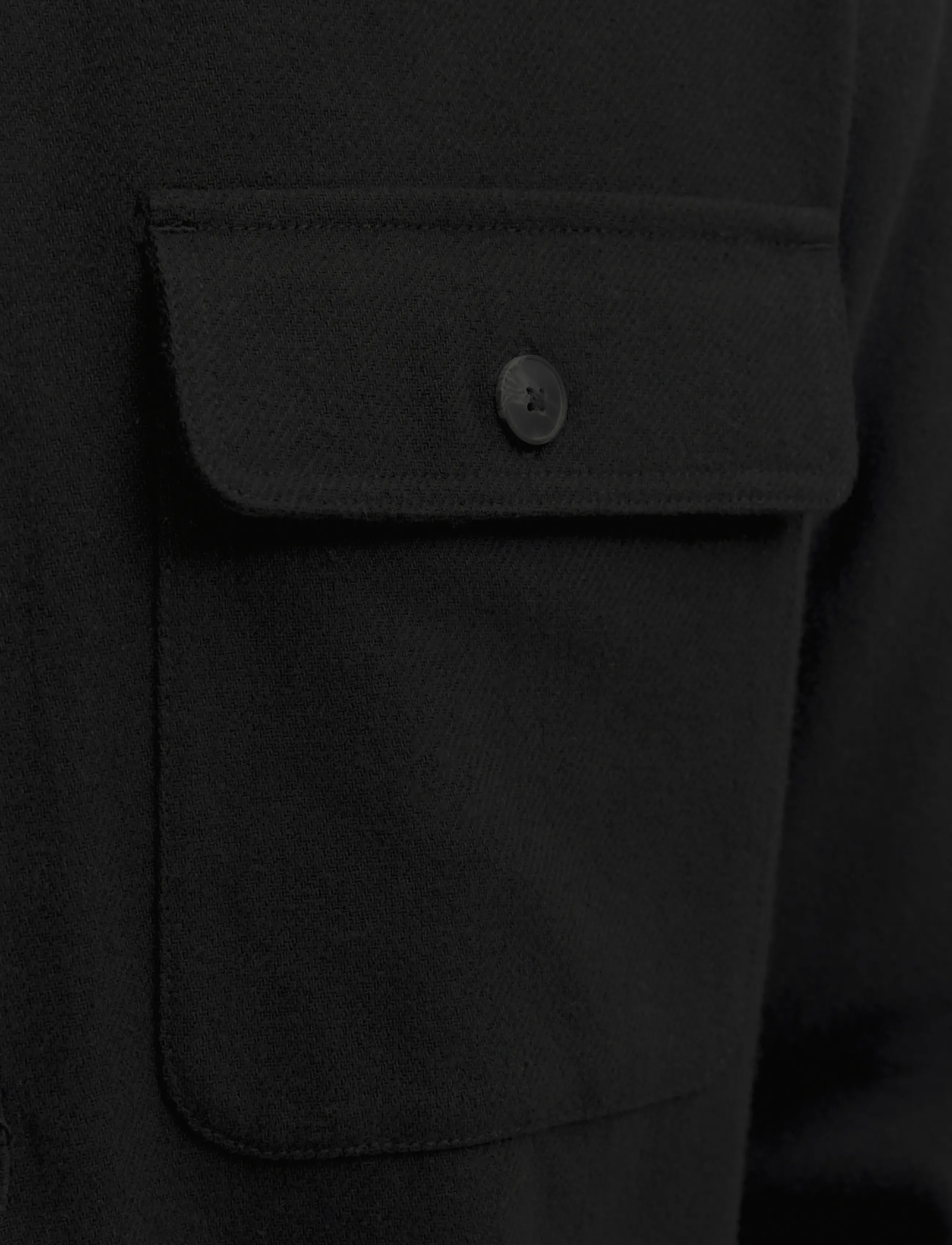 Jack & Jones - JPRRAYLE MELANGE SOLID L/S OVERSHIRT SN - kollektioner - black beauty - 5