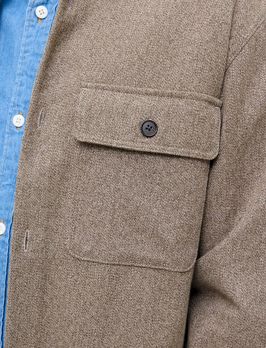 Jack & Jones - JPRRAYLE MELANGE SOLID L/S OVERSHIRT SN - kollektionen - brindle - 5