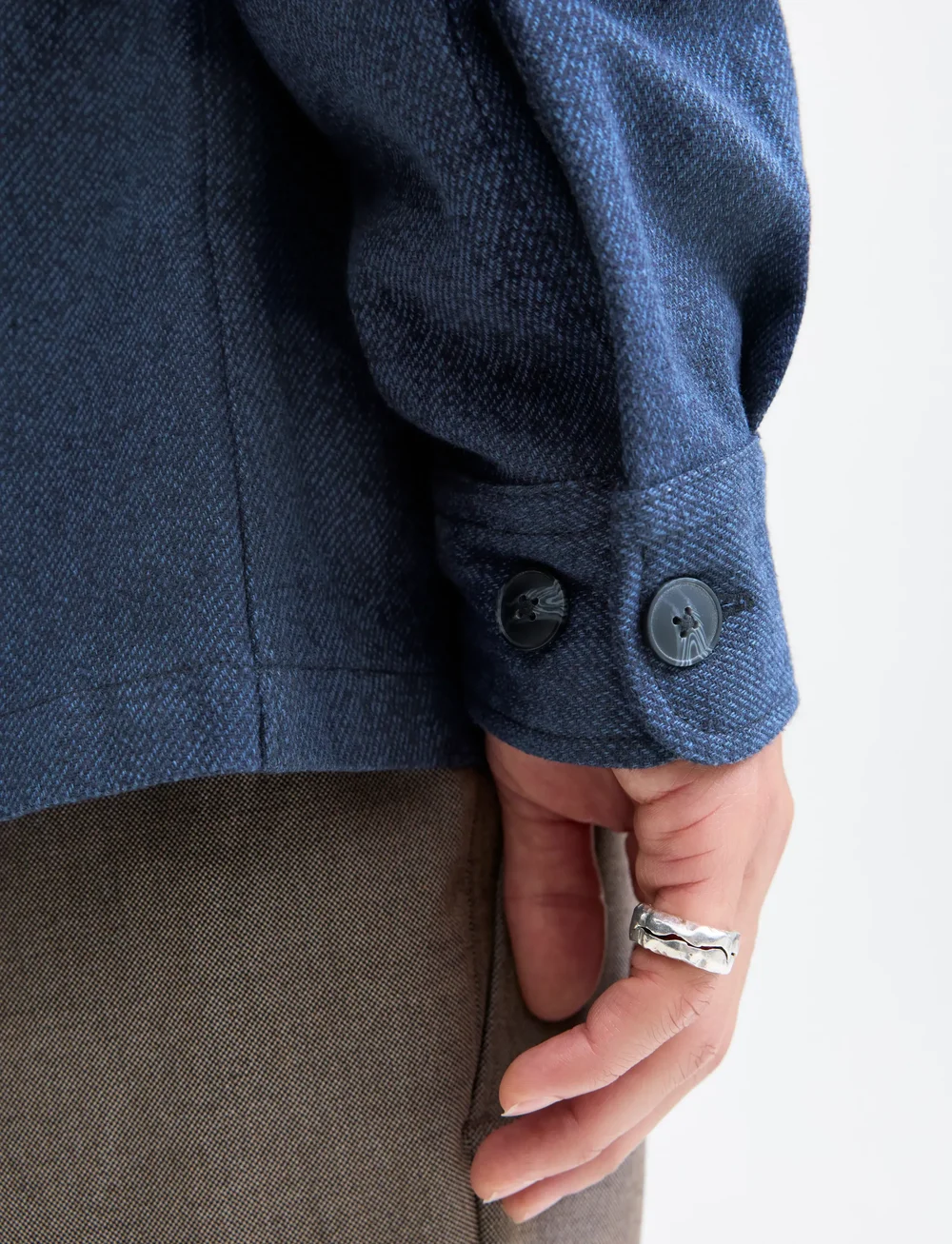 Jack & Jones - JPRRAYLE MELANGE SOLID L/S OVERSHIRT SN - kollektsioonid - dark navy - 3