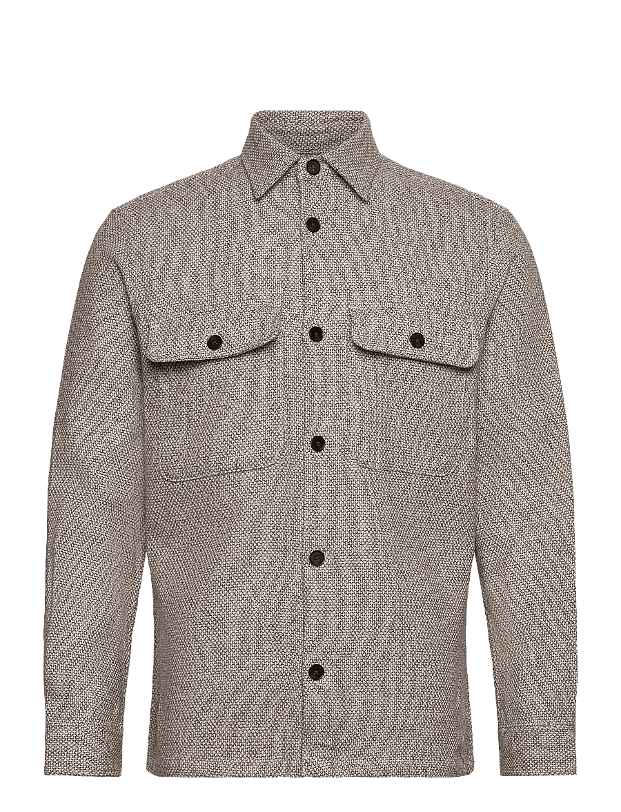 Jack & Jones - JPRRAYLE MELANGE SOLID L/S OVERSHIRT SN - kolekcijas - ermine - 1