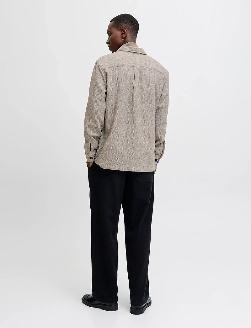 Jack & Jones - JPRRAYLE MELANGE SOLID L/S OVERSHIRT SN - kolleksjoner - ermine - 3