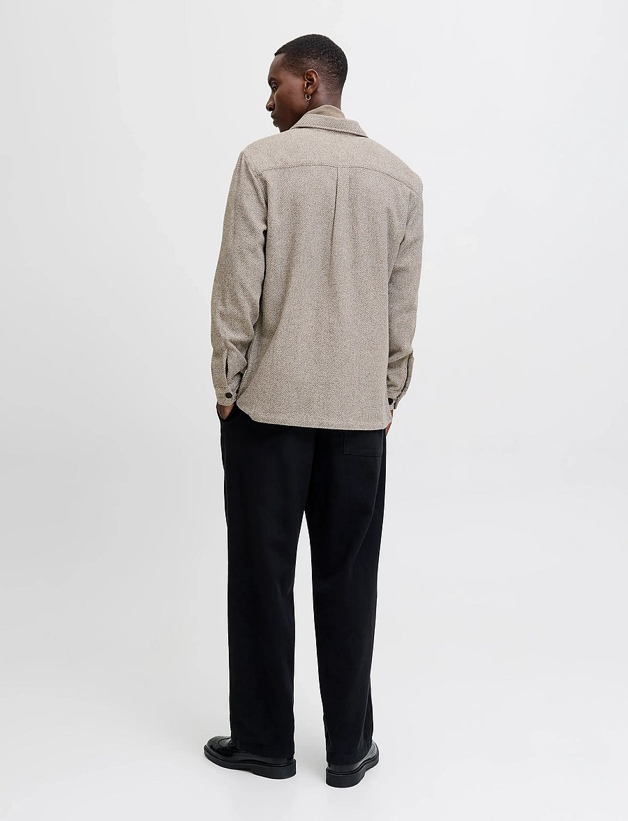 Jack & Jones - JPRRAYLE MELANGE SOLID L/S OVERSHIRT SN - kolekcijas - ermine - 3