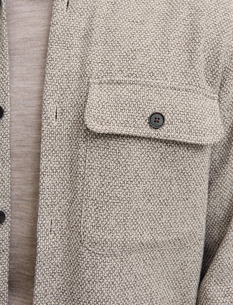 Jack & Jones - JPRRAYLE MELANGE SOLID L/S OVERSHIRT SN - kolleksjoner - ermine - 4