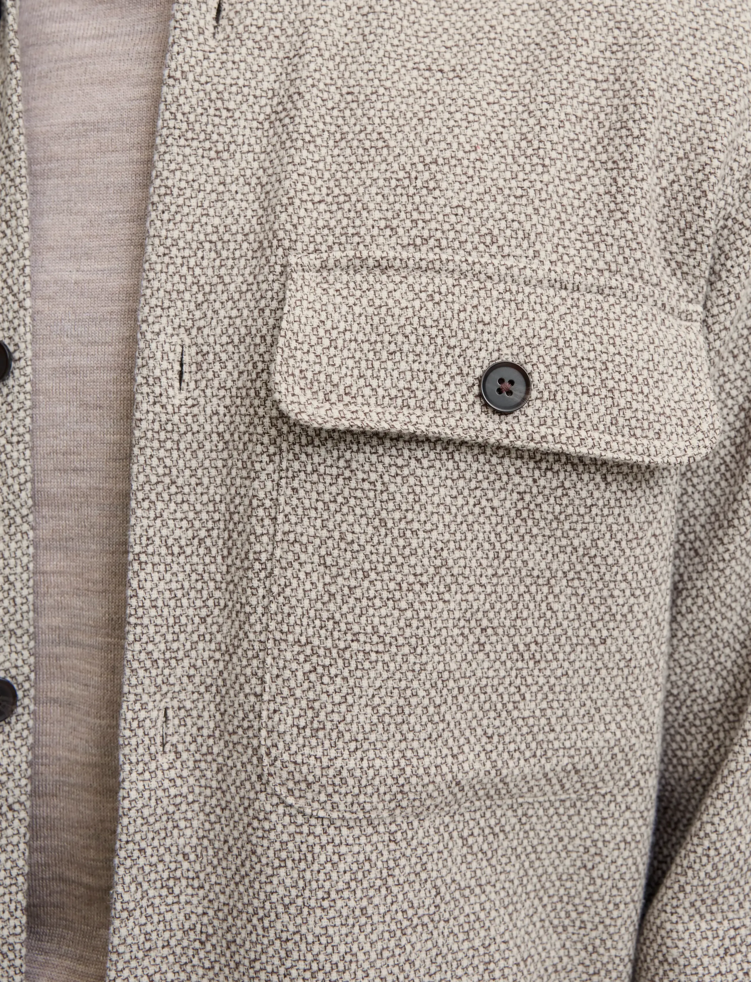 Jack & Jones - JPRRAYLE MELANGE SOLID L/S OVERSHIRT SN - mehed - ermine - 4