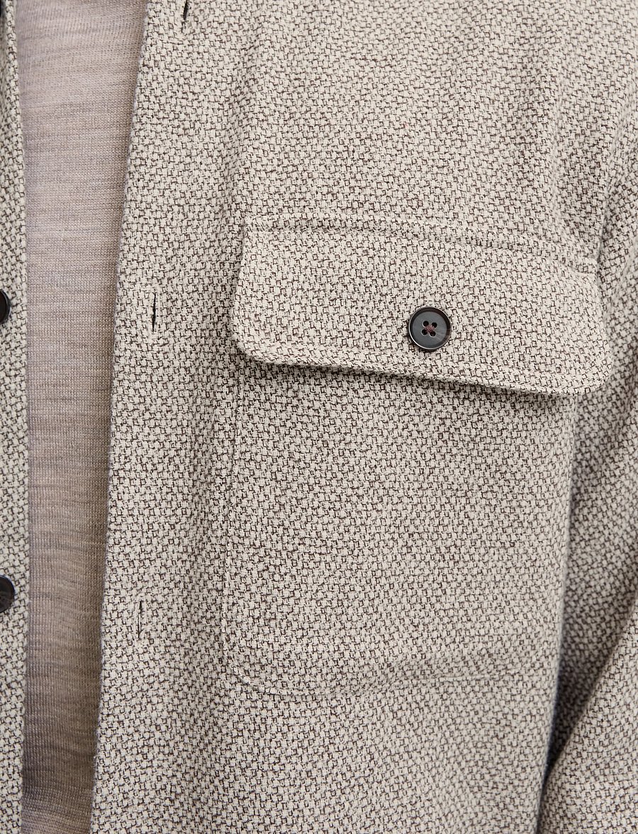 Jack & Jones - JPRRAYLE MELANGE SOLID L/S OVERSHIRT SN - kolekcijas - ermine - 4