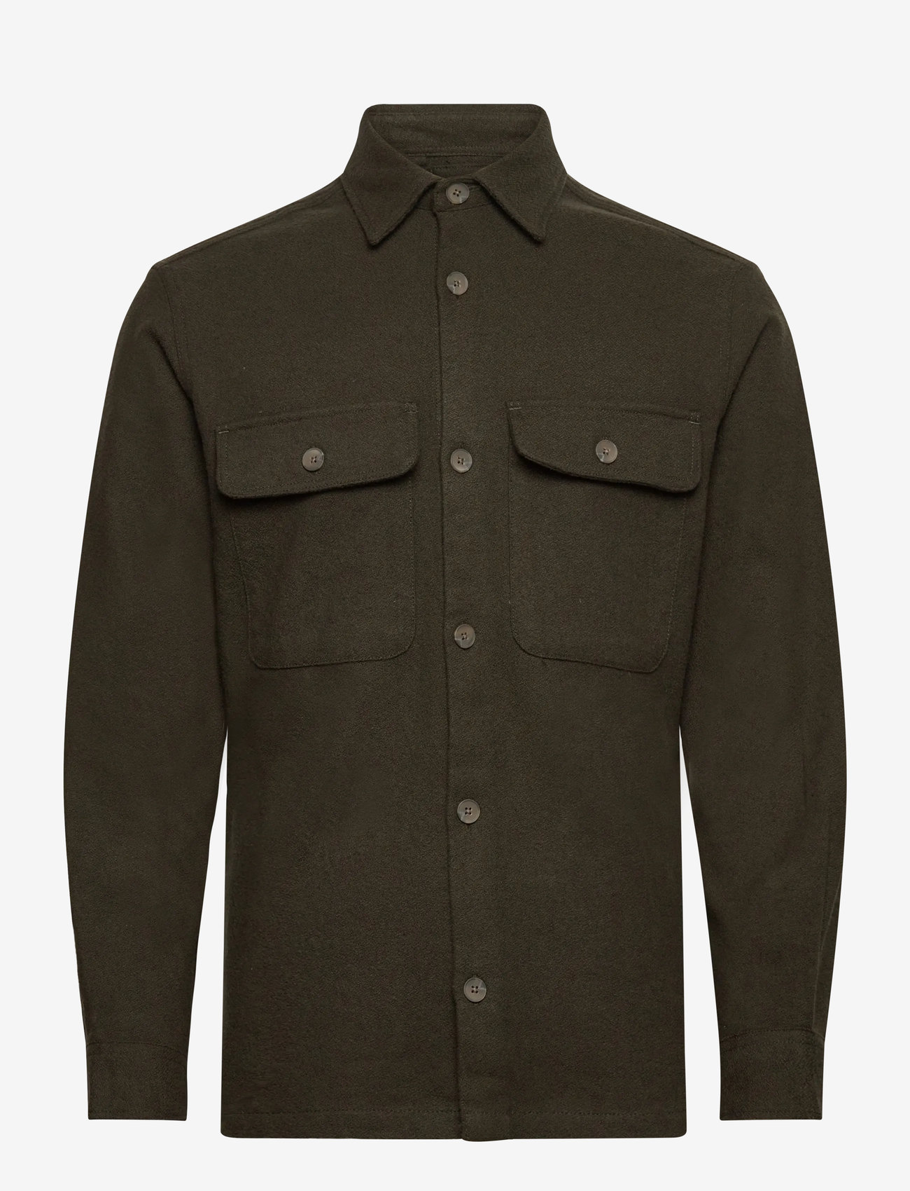 Jack & Jones - JPRRAYLE MELANGE SOLID L/S OVERSHIRT SN - sügisesed riided - peat - 1