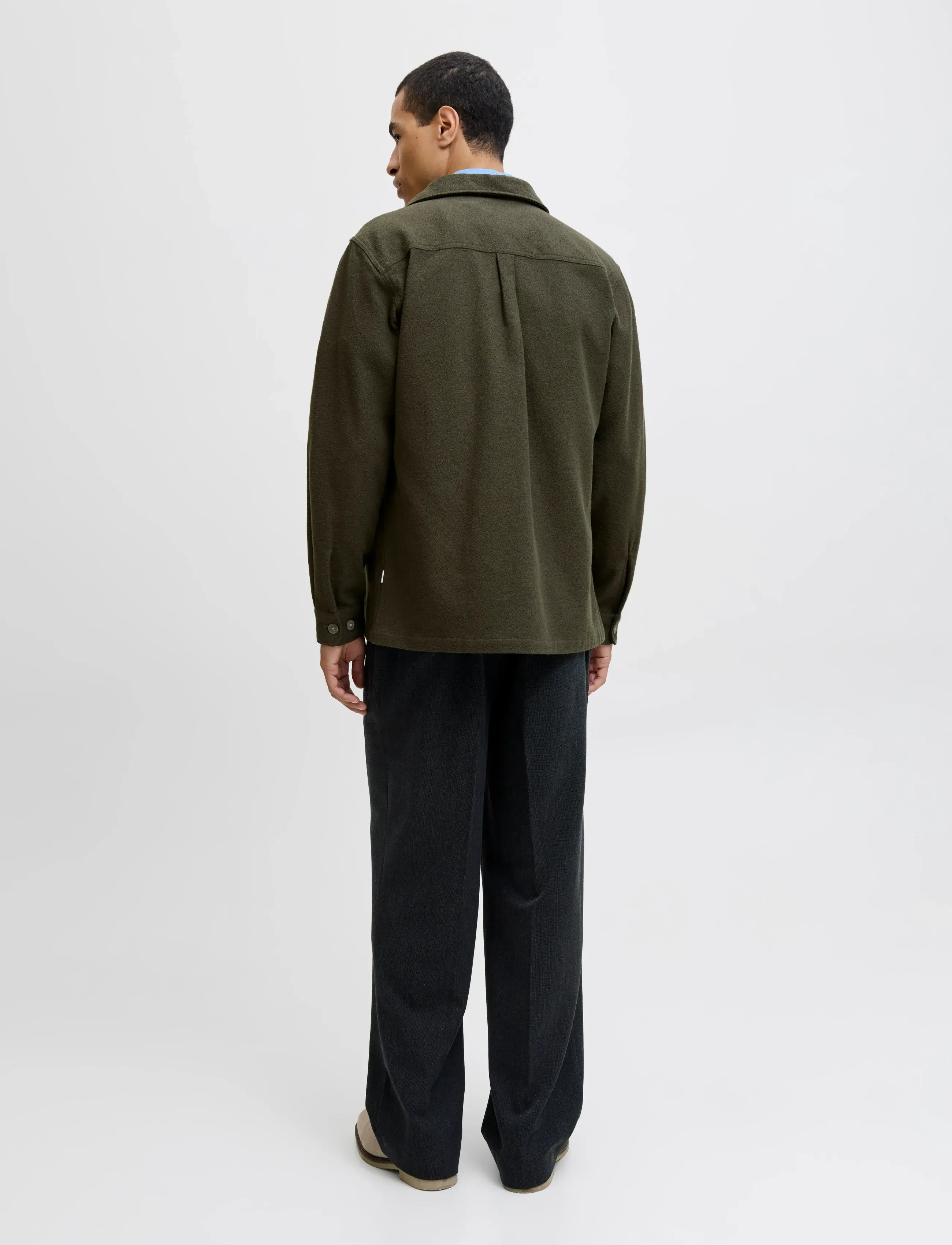 Jack & Jones - JPRRAYLE MELANGE SOLID L/S OVERSHIRT SN - peat - 3