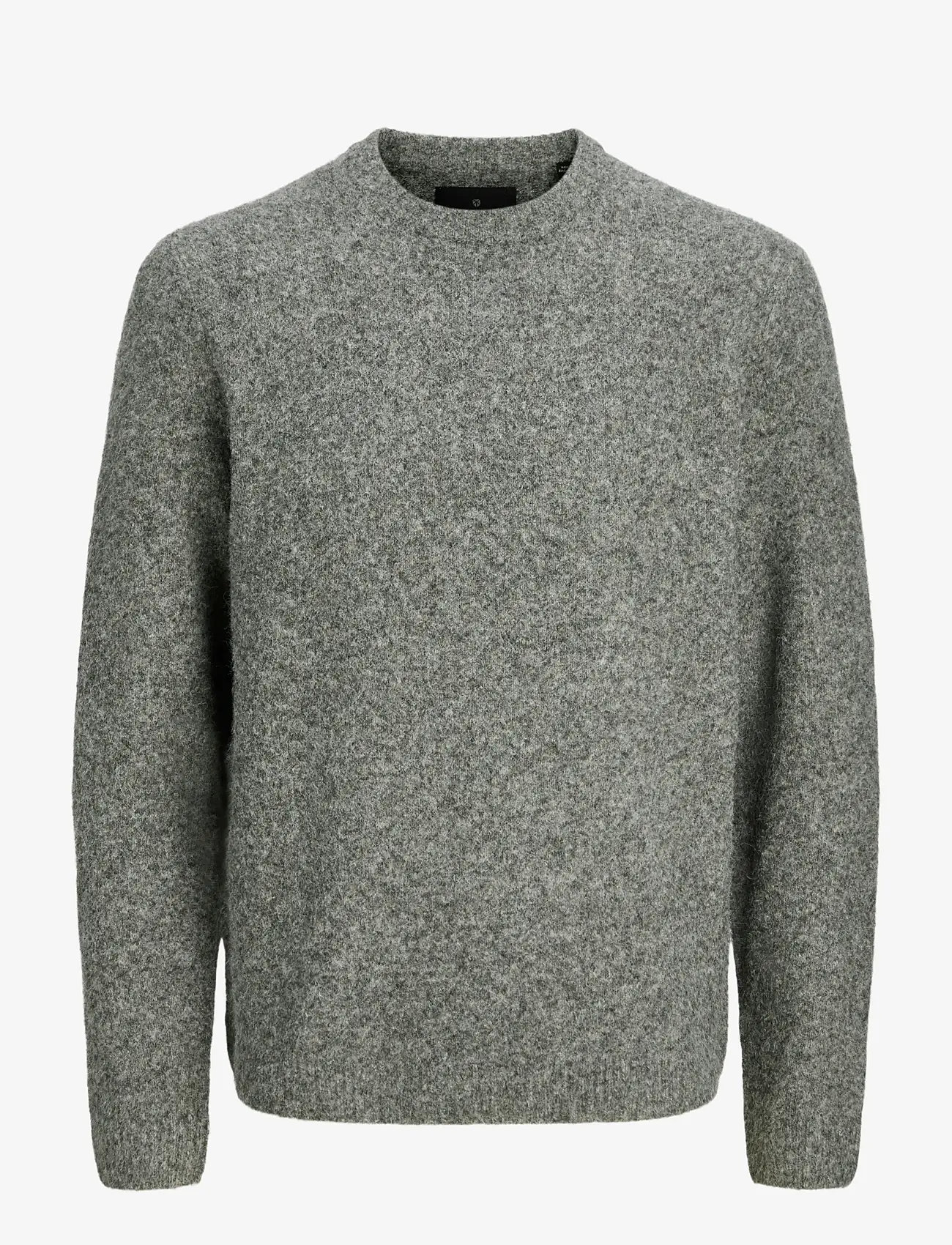Jack & Jones - JPRBLASIMON SOUFFLE KNIT CREW NECK - round necks - medium grey melange - 1