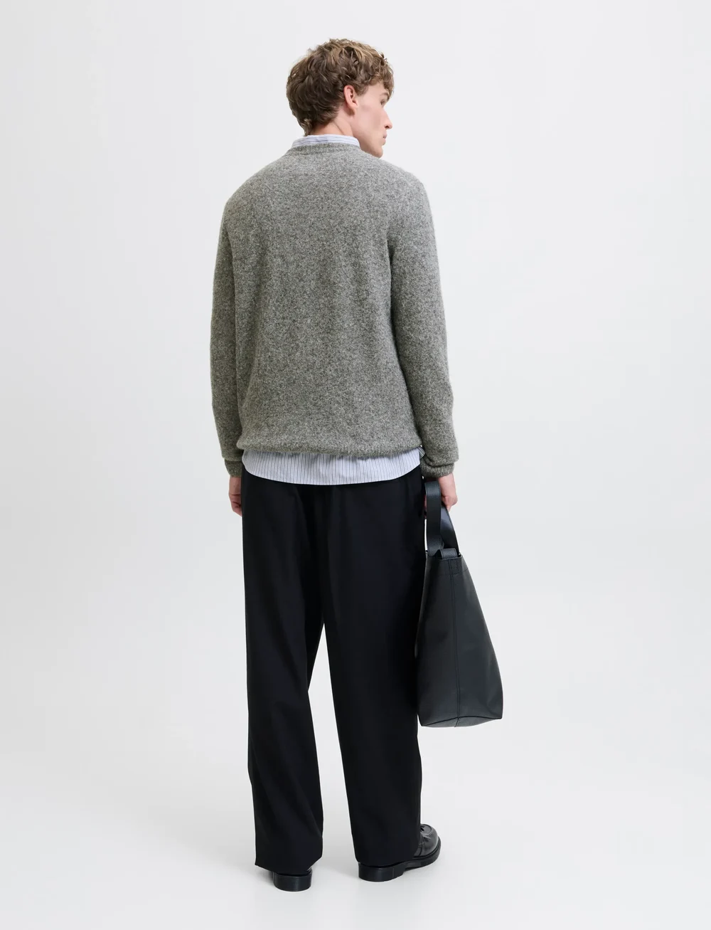 Jack & Jones - JPRBLASIMON SOUFFLE KNIT CREW NECK - rund hals - medium grey melange - 3