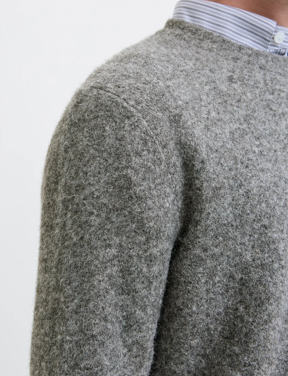 Jack & Jones - JPRBLASIMON SOUFFLE KNIT CREW NECK - rund hals - medium grey melange - 4