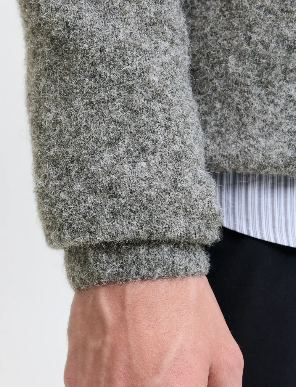 Jack & Jones - JPRBLASIMON SOUFFLE KNIT CREW NECK - rund hals - medium grey melange - 5