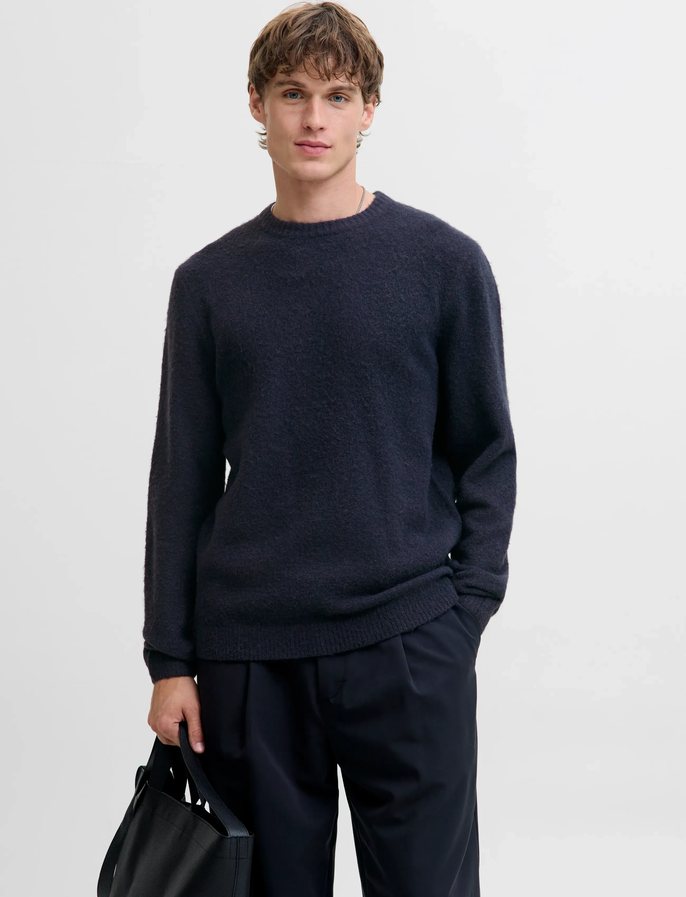 Jack & Jones JPRBLASIMON SOUFFLE KNIT CREW NECK - Kollektionen - NIGHT SKY / navy